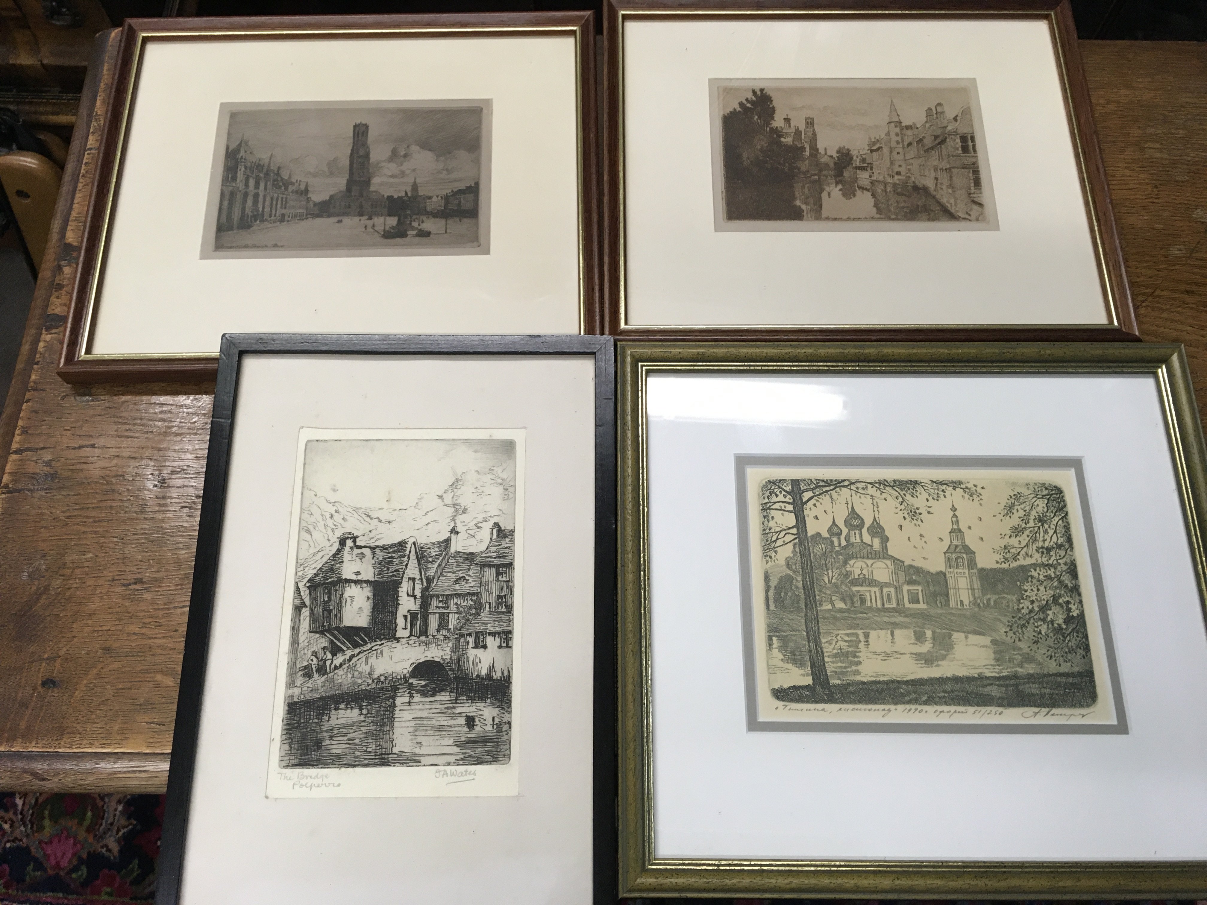 A Collection of framed black and white engravings . Can be posted without frames postage cat B