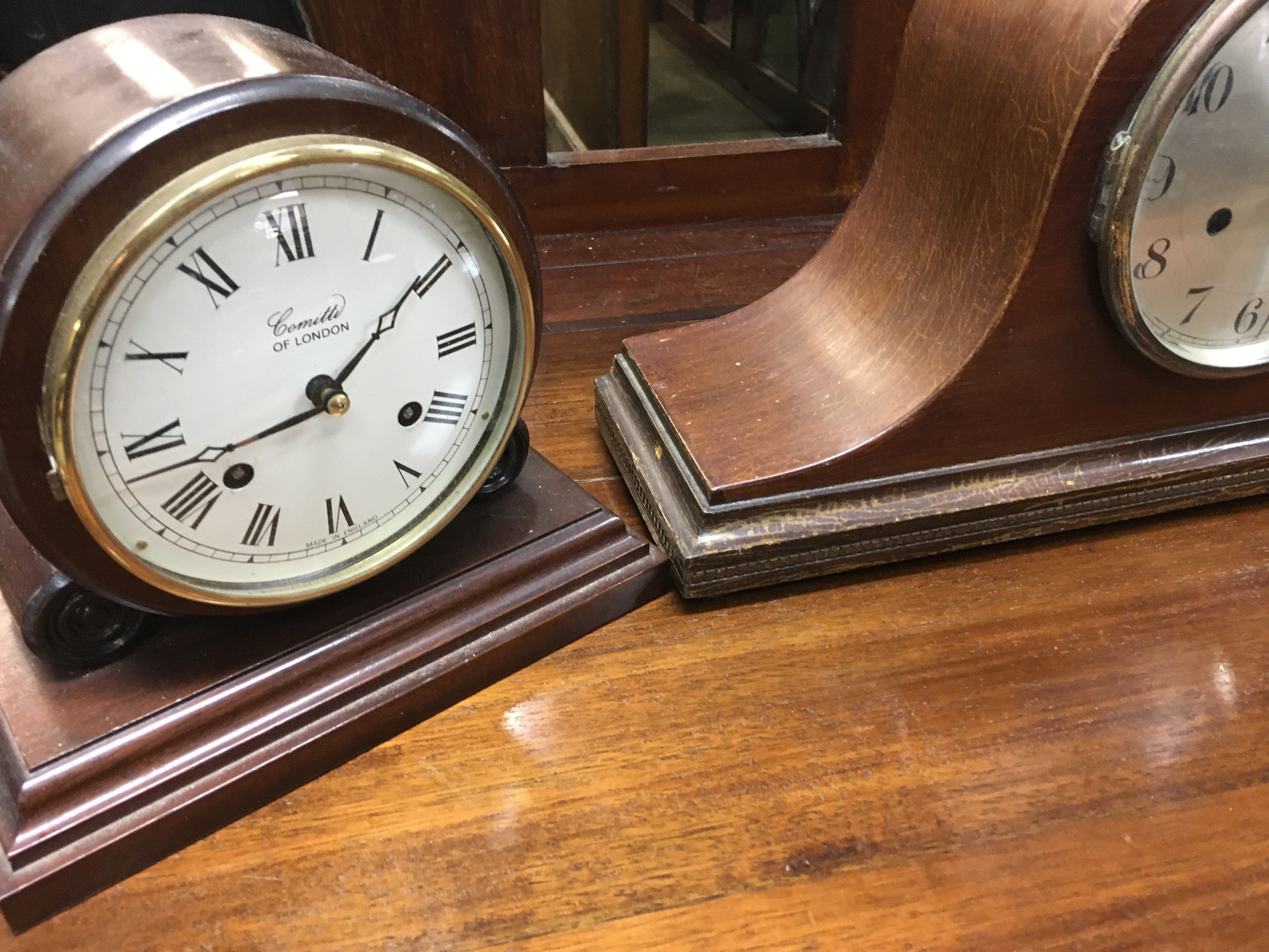 A Collection of mantle clocks . This lot cannot be posted