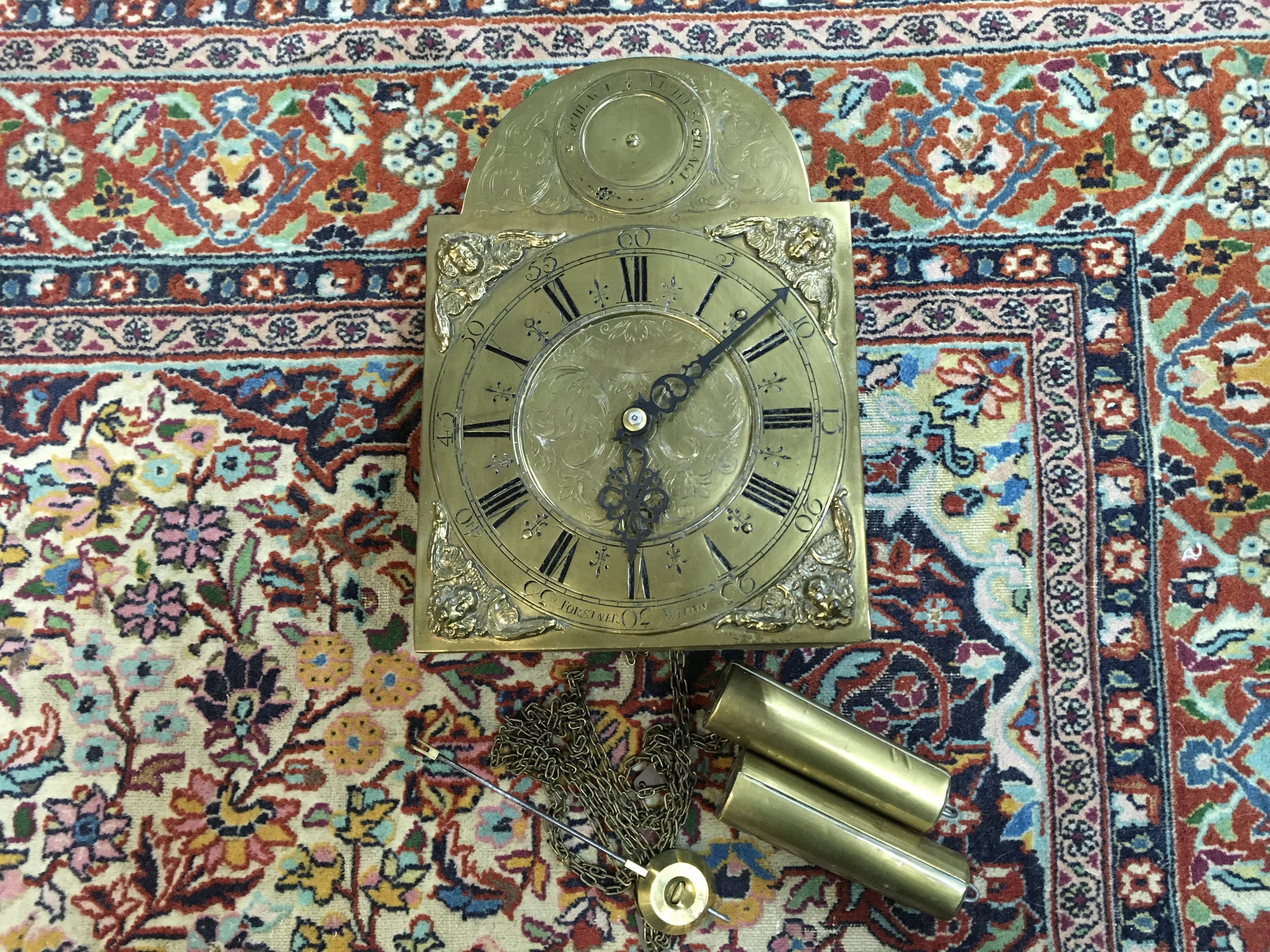 A German brass dial wall clock . Postage catb