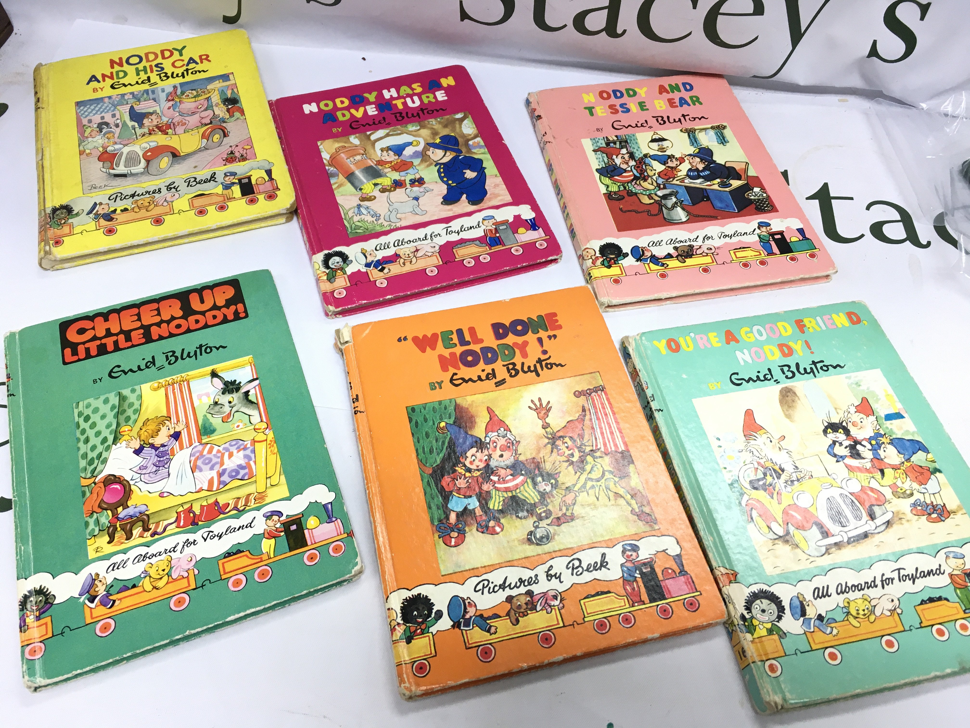 A collection of vintage Enid Blyton noddy books , postage category B. NO RESERVE