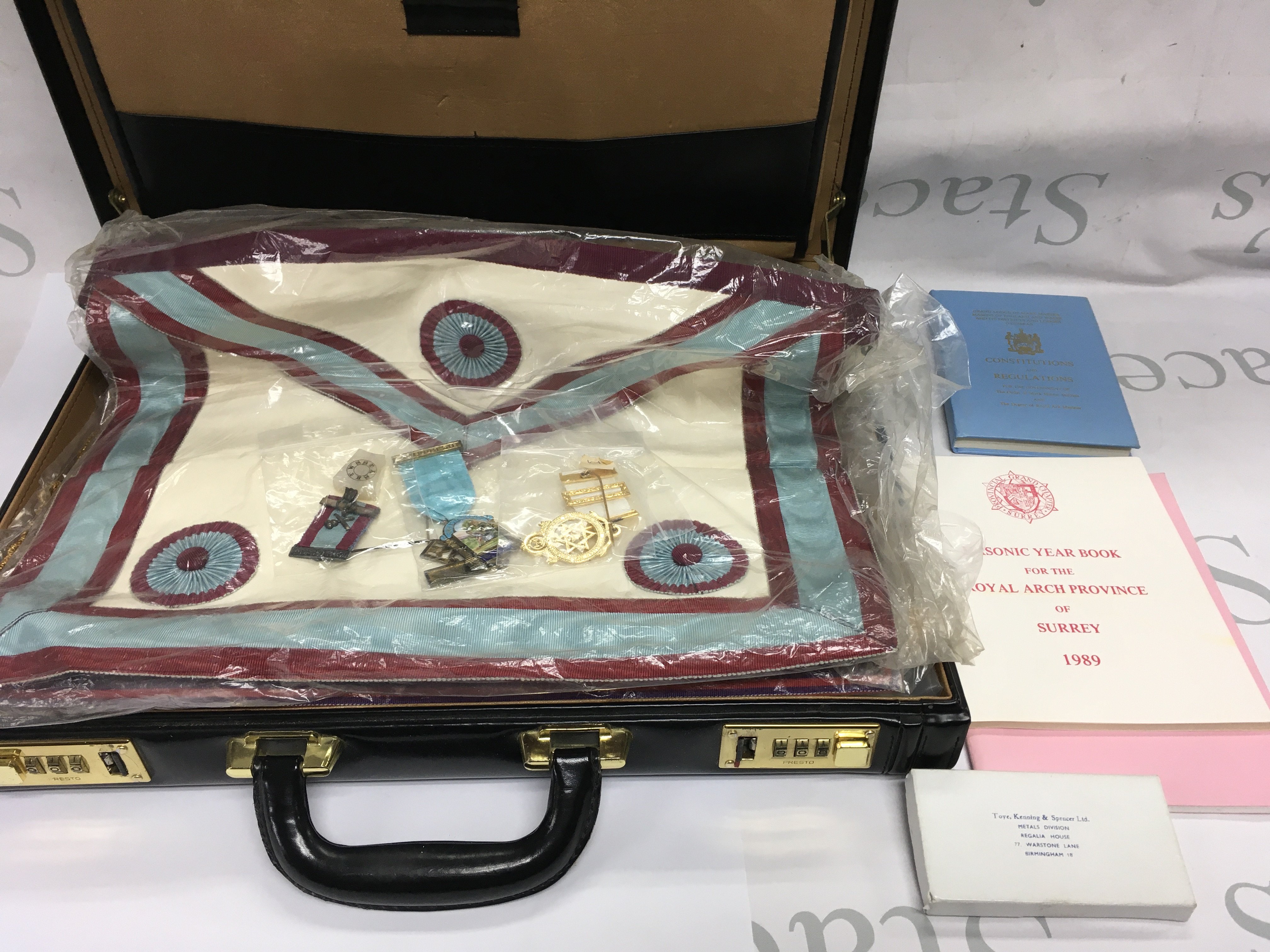 A collection of assorted Masonic regalia