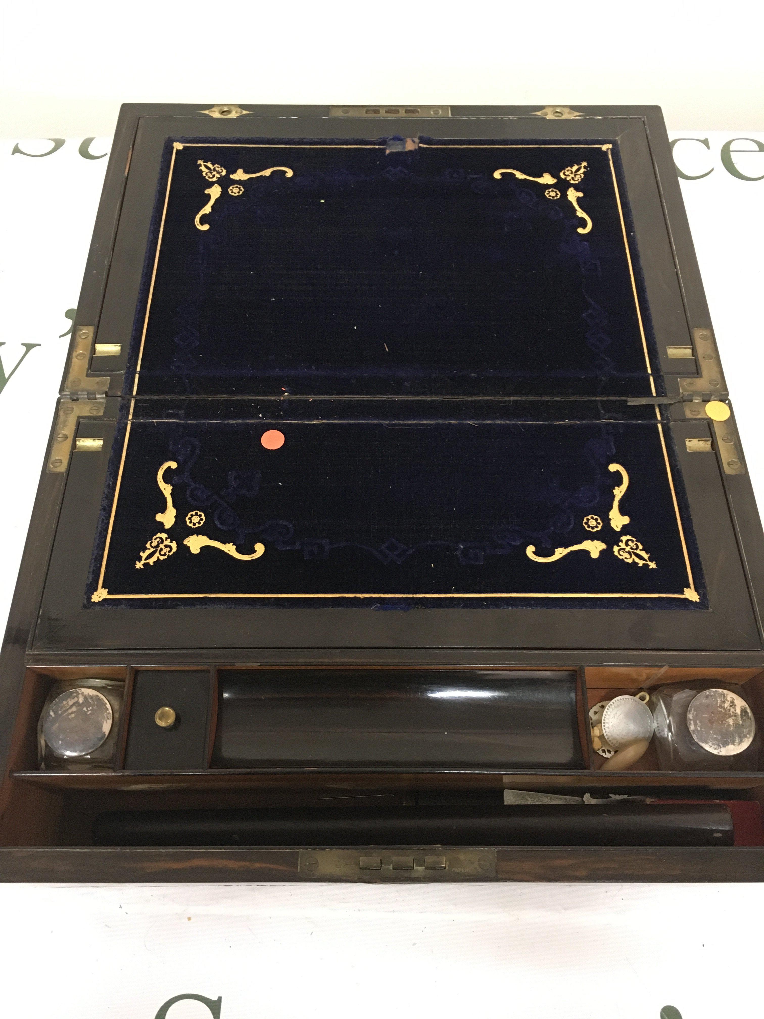 A mother of Pearl inlayed drawing box. NO RESERVE