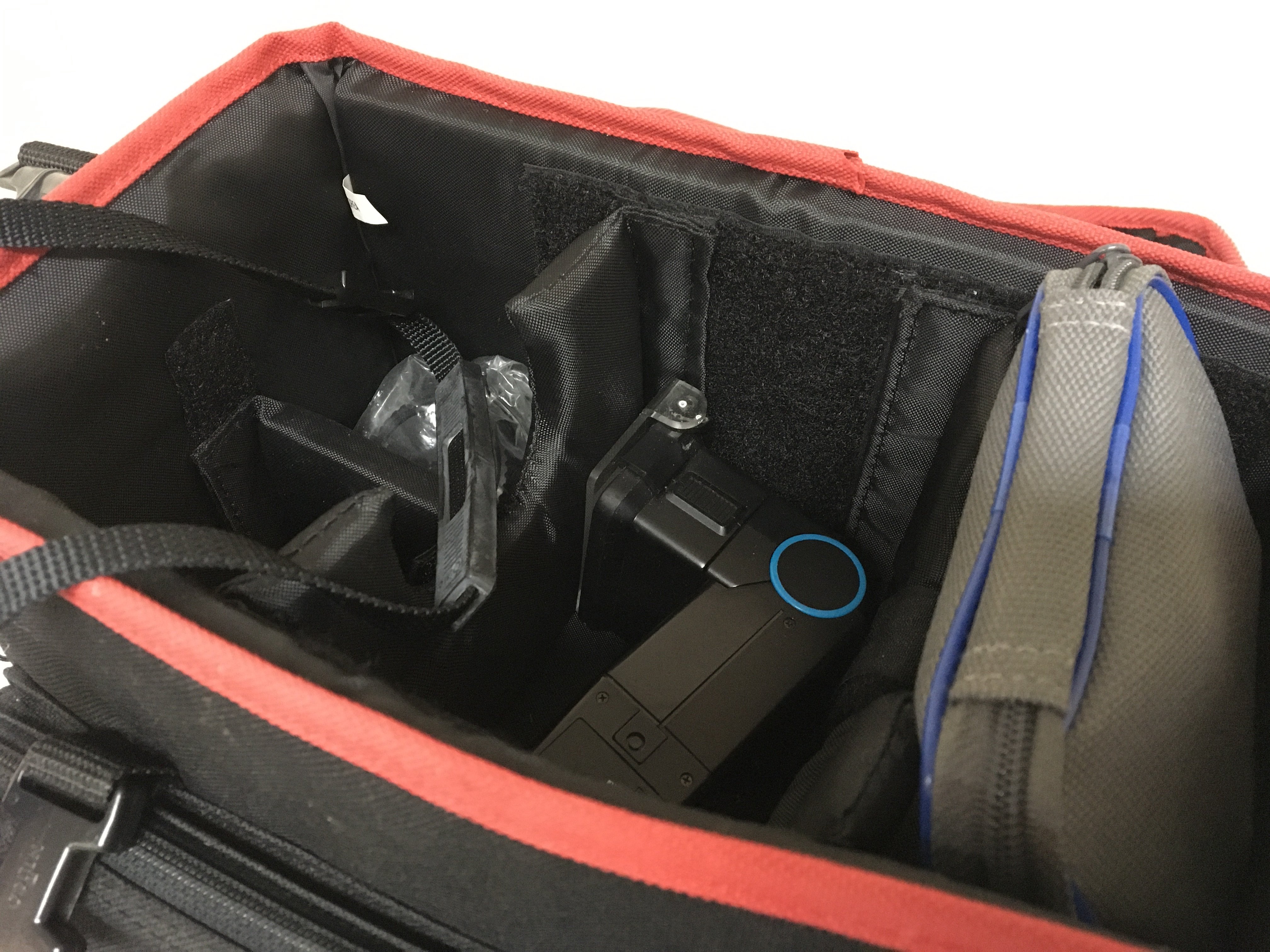 A Ricoh KR-10 35mm camera and Sigma lens a flash and other equipment in a camera canvas case. NO RESERVE