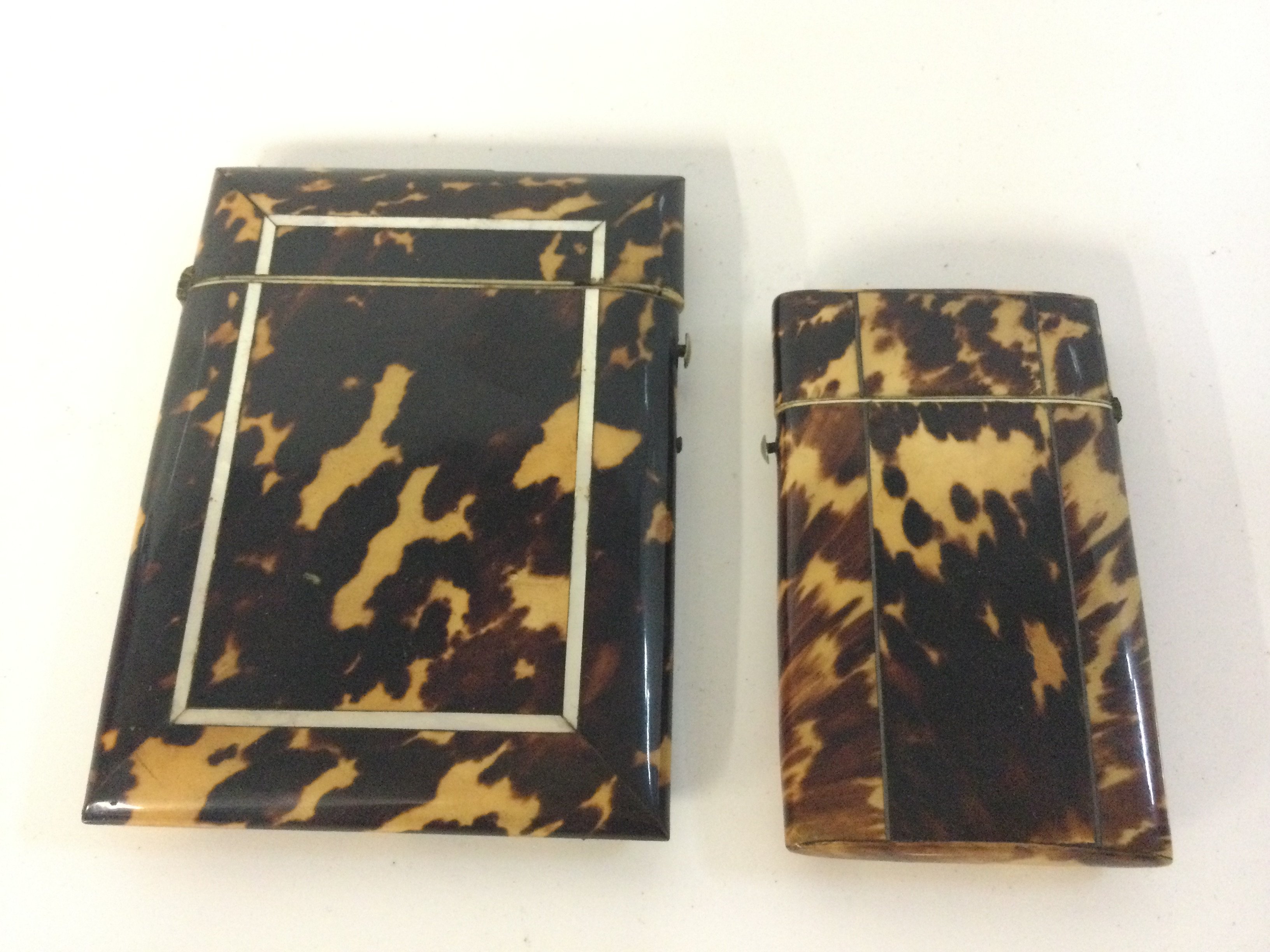 Tortoiseshell visiting card cases, postage category B
