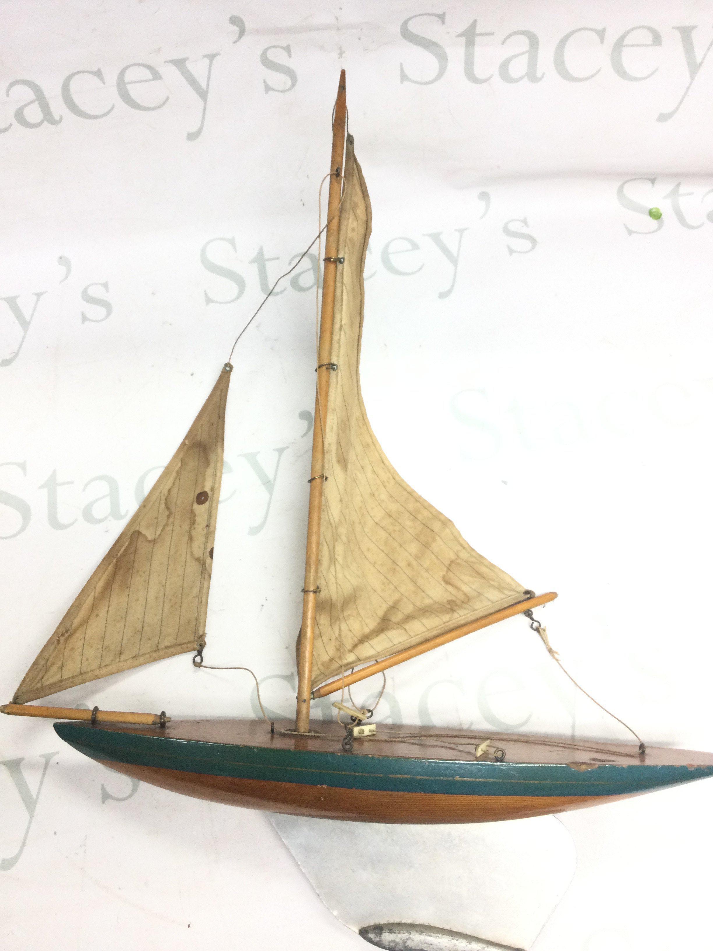 Ailsa Clyde Hand built pond yacht . Postage category B