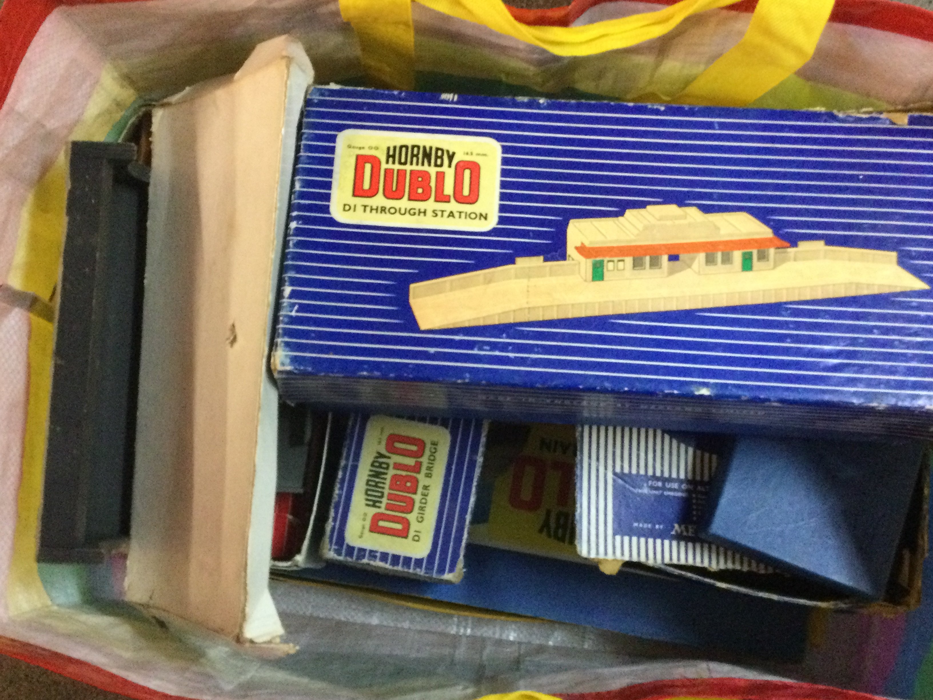 A boxed Hornby Duchess of Montrose train set, Dublo DI through station , Power control unit A3 etc . Postage category C