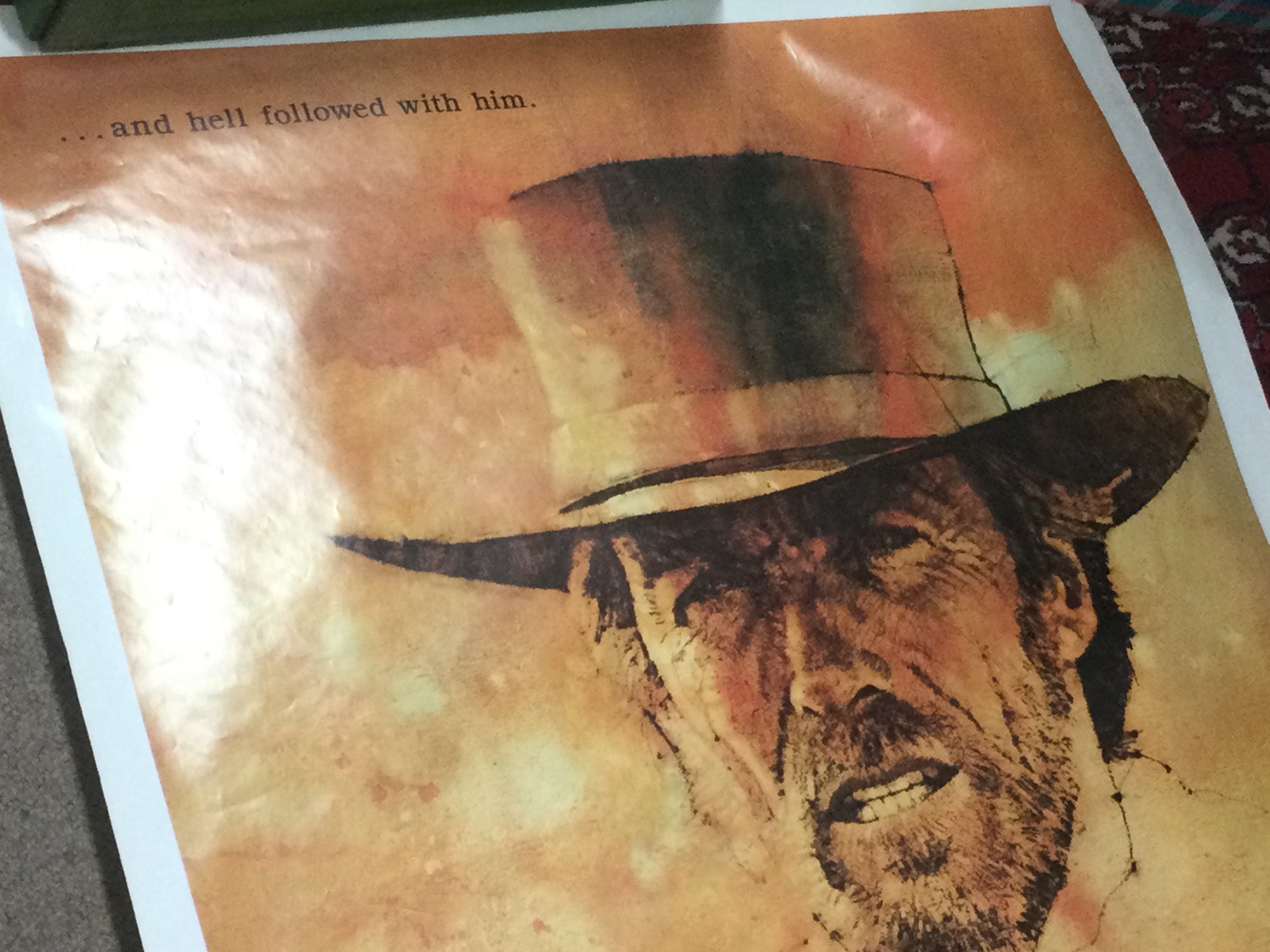 A signed Clint Eastwood Pale Rider movie poster with a certificate of authenticity . Poster dimensions 69x104cm. Postage category B