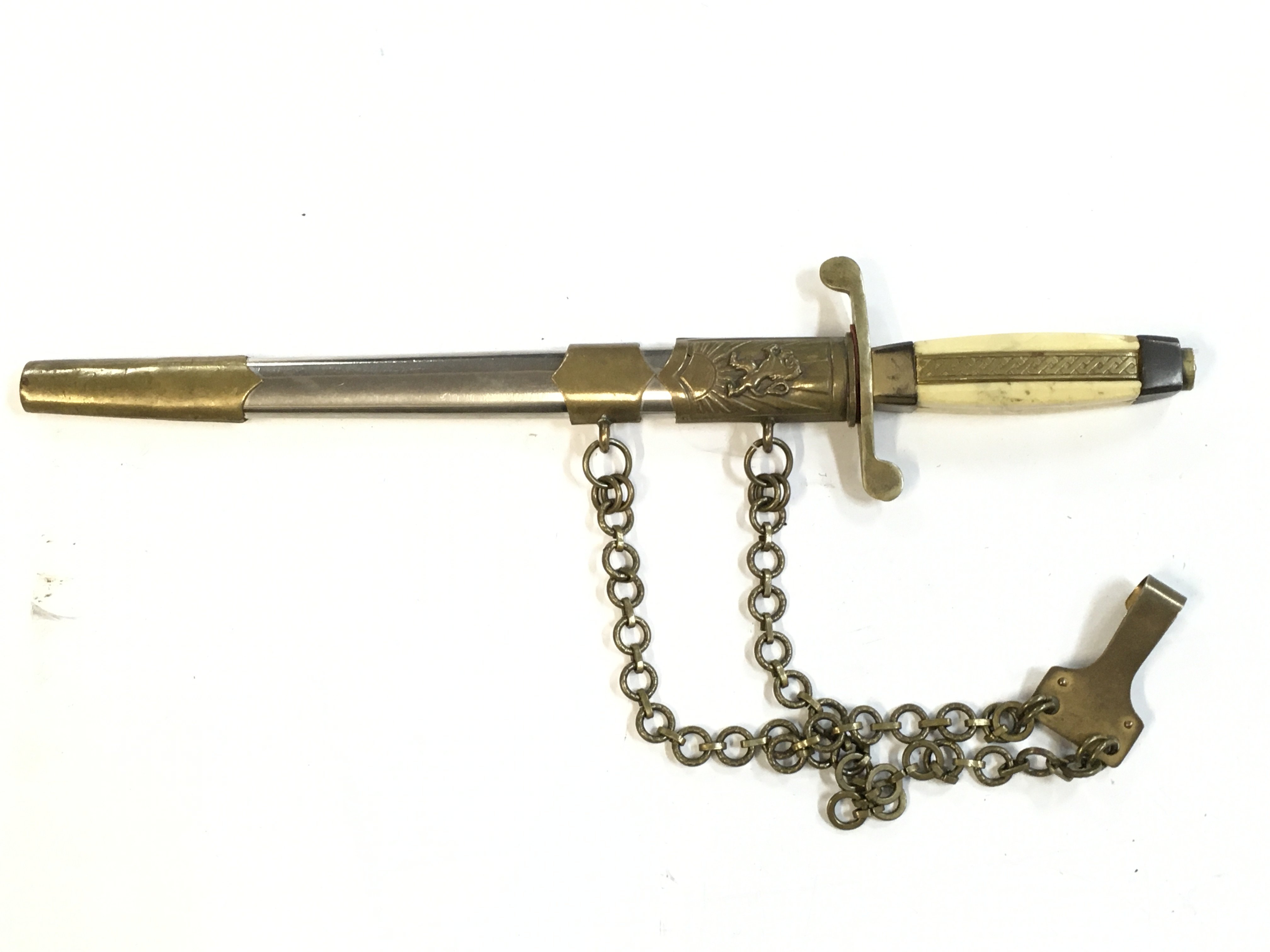 A WW2 Bulgarian officers dagger . 24cm blade 33cm total length approximately . This lot cannot be posted