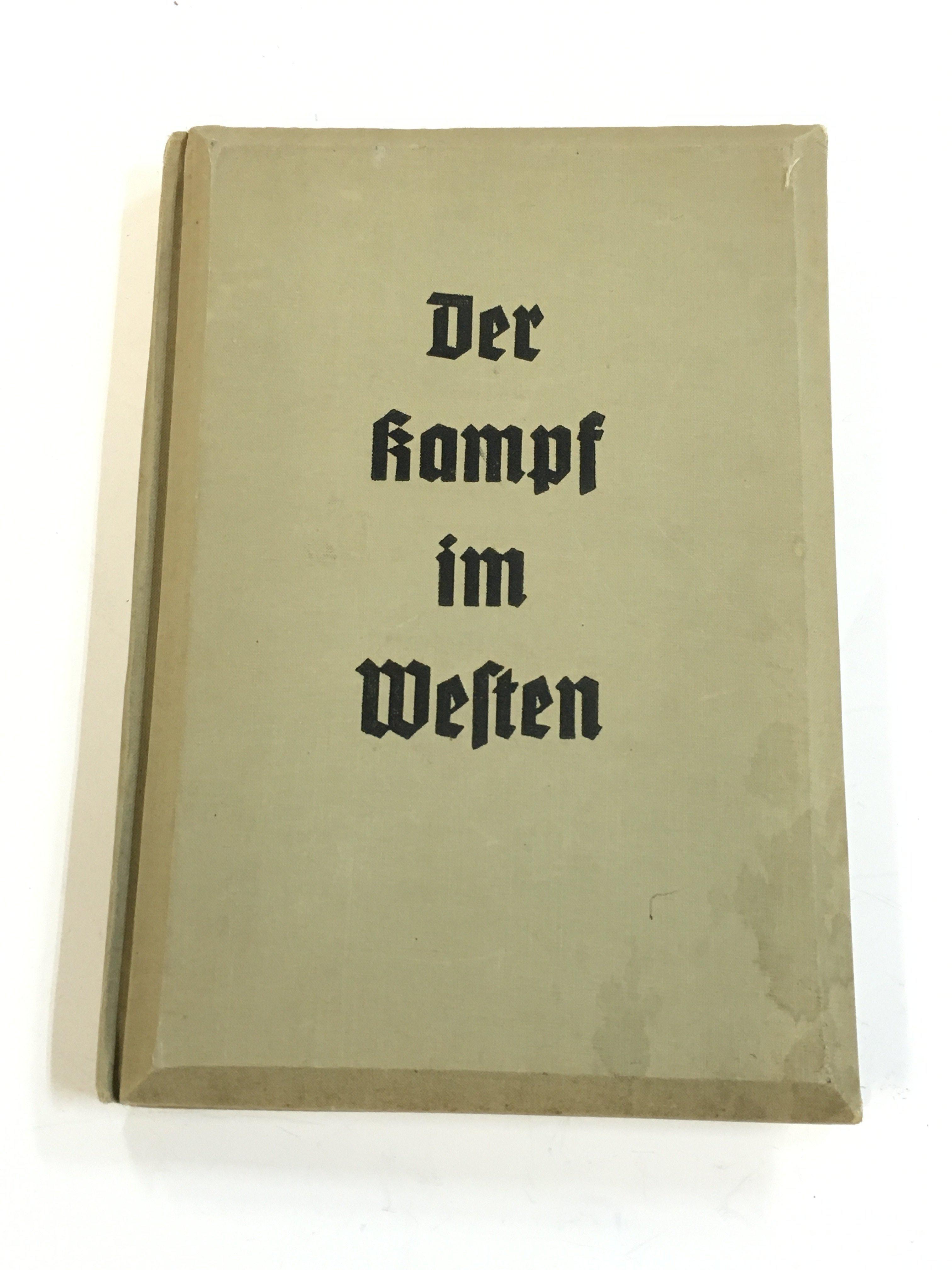 A German WW2 Der Kampf Im Westen 1940 published 1941 complete with stereo scope viewers slides and coloured illustrations. Postage category B
