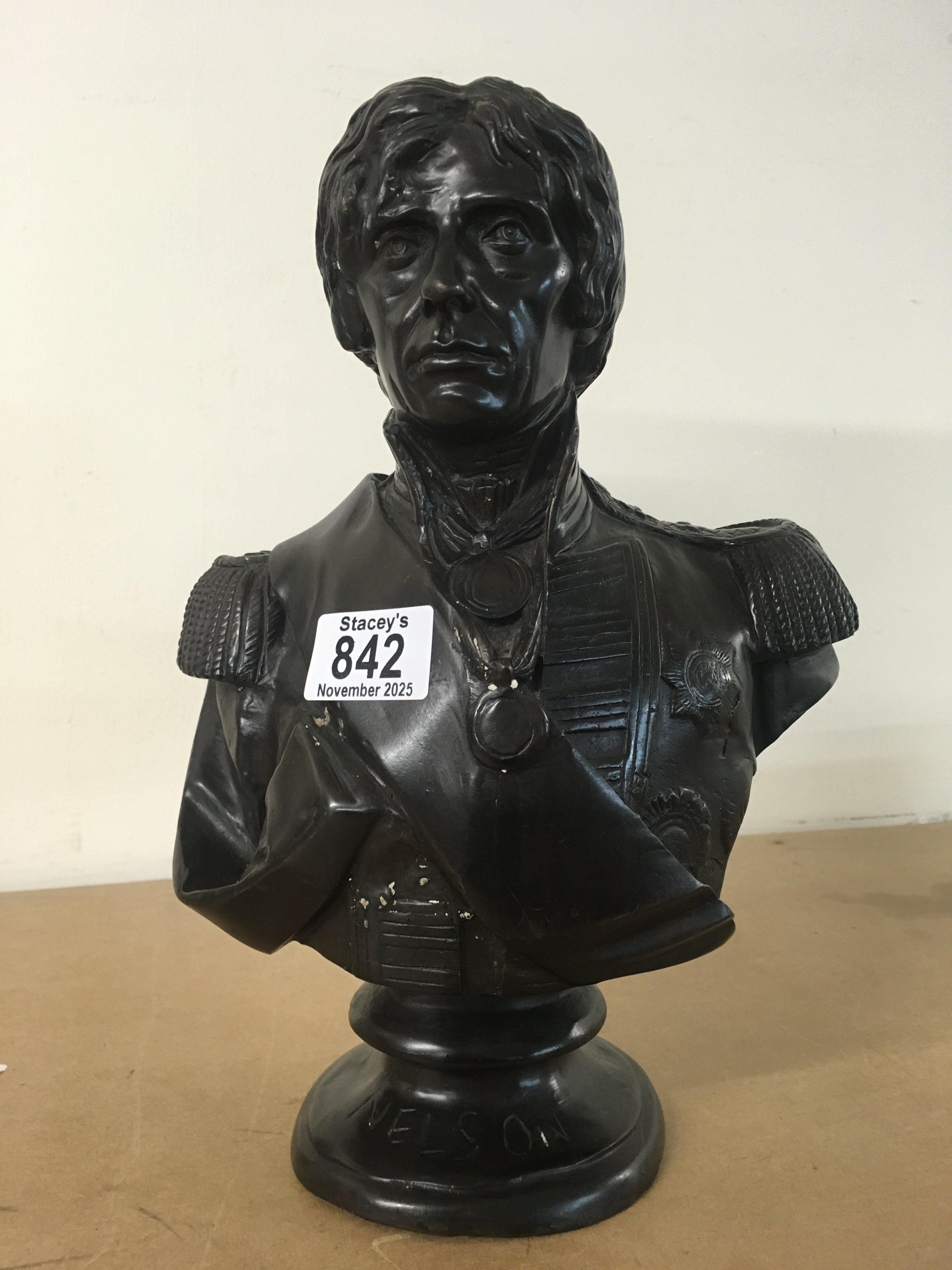 A bronzed figure in the form of Nelson 30 cm