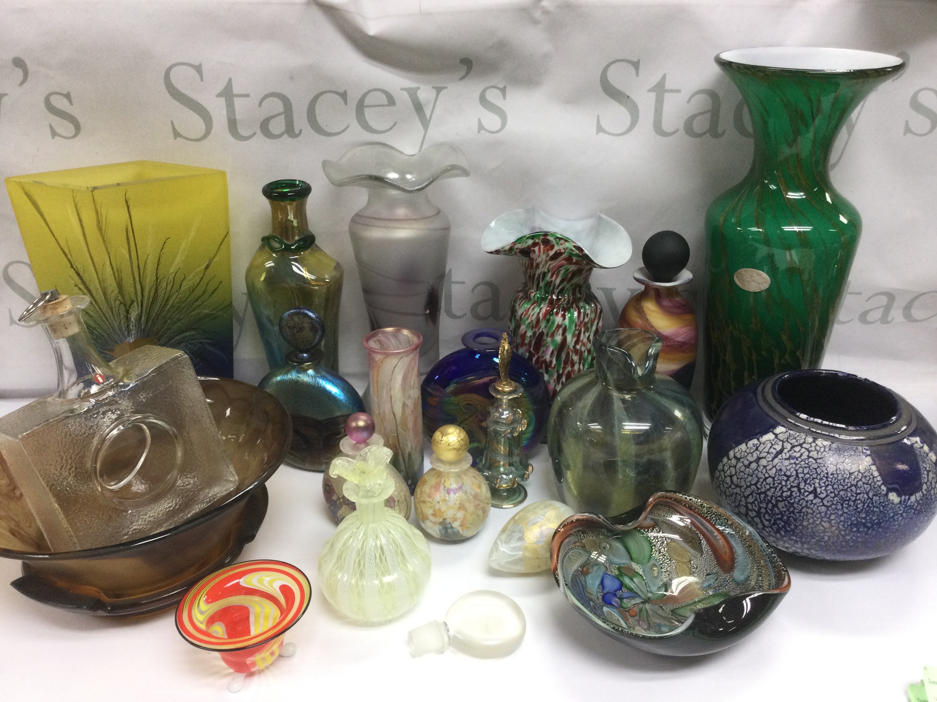 A collection of Isle of Wight glass and other art glass. Shipping category D.