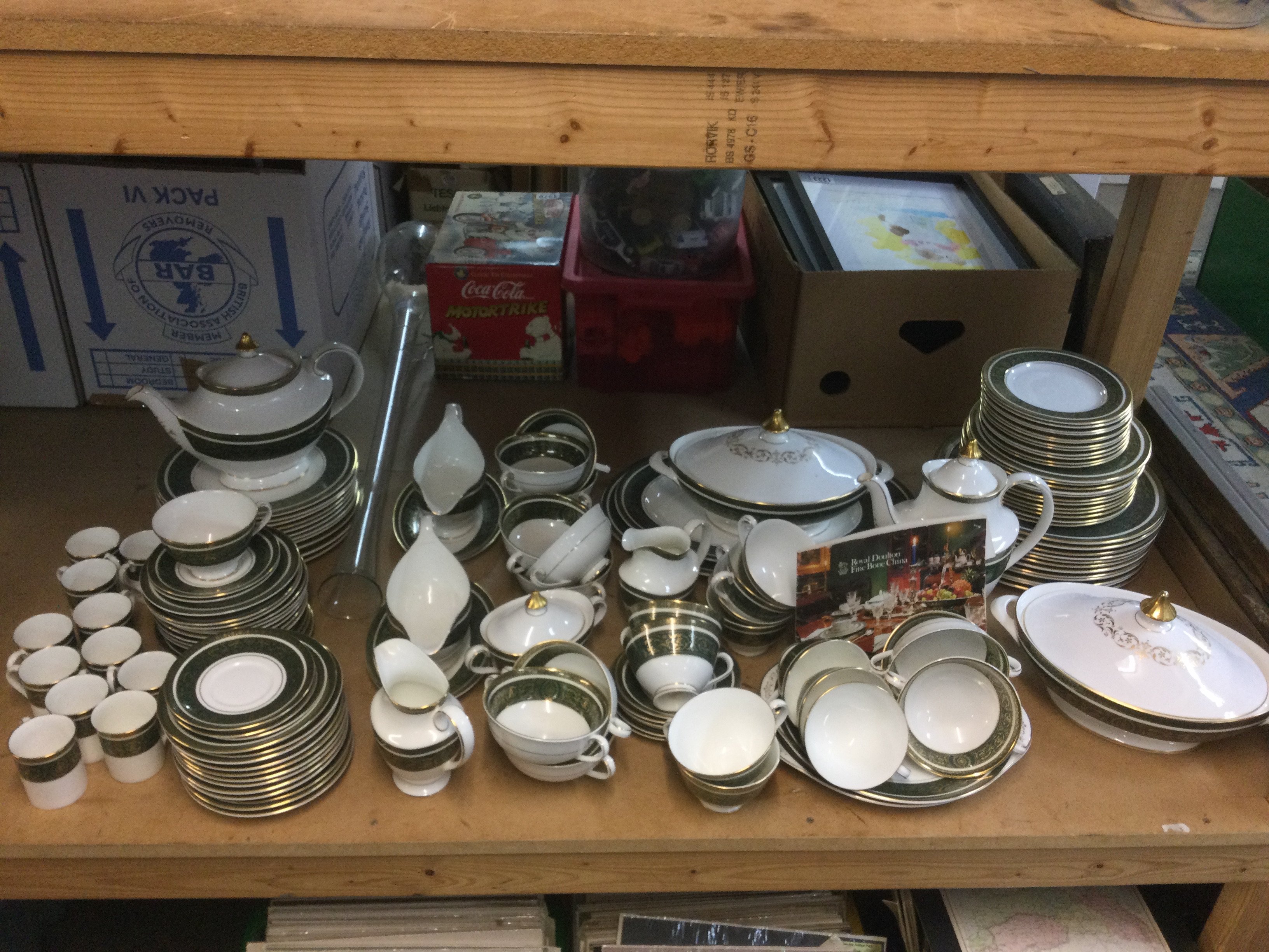 A Royal Doulton service in Vanborough pattern. Shipping category D.