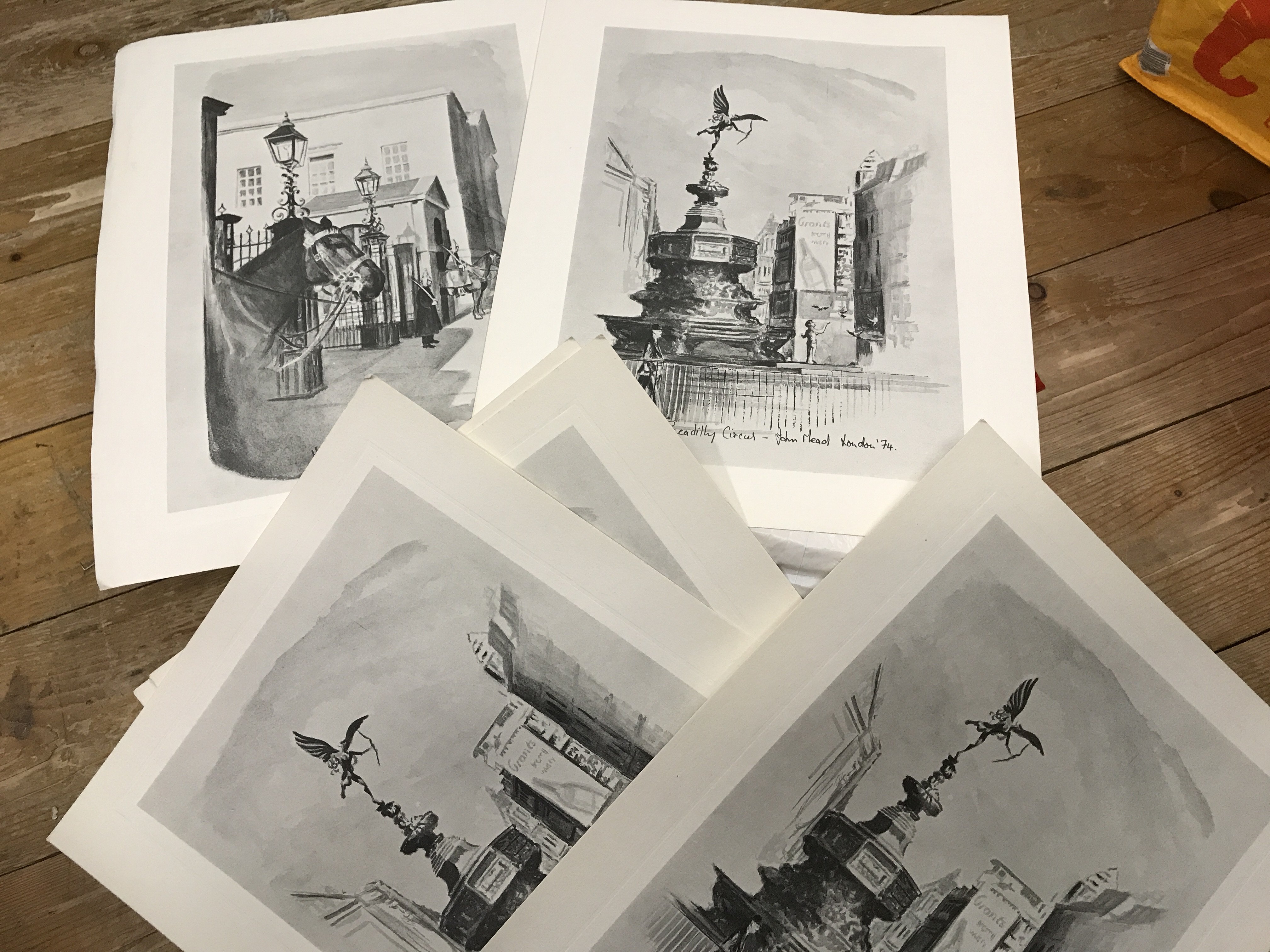 A large collection of John Mead London prints . Postage category A- NO RESERVE