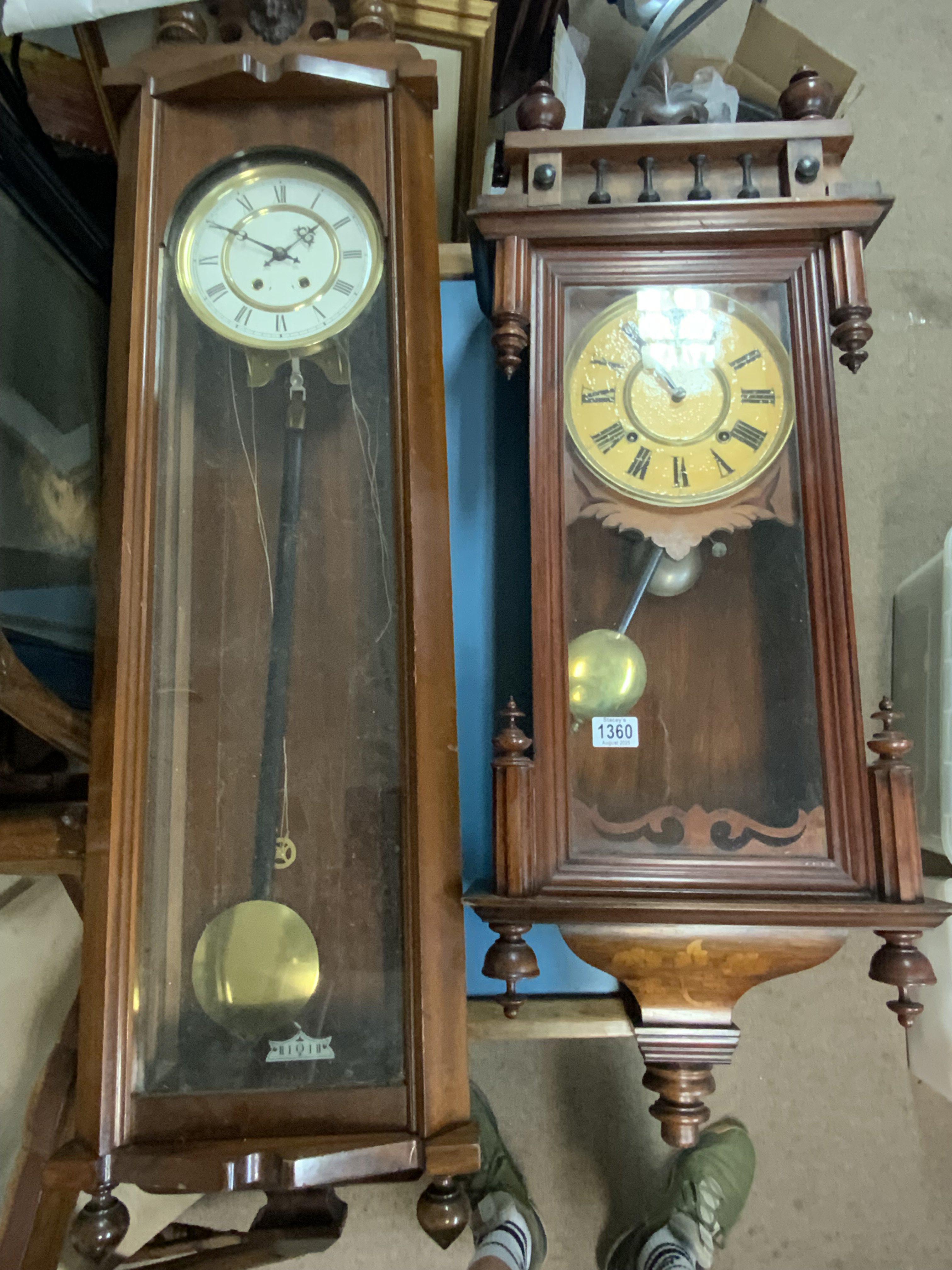 A vintage wall clocks. 122cm / 98cm