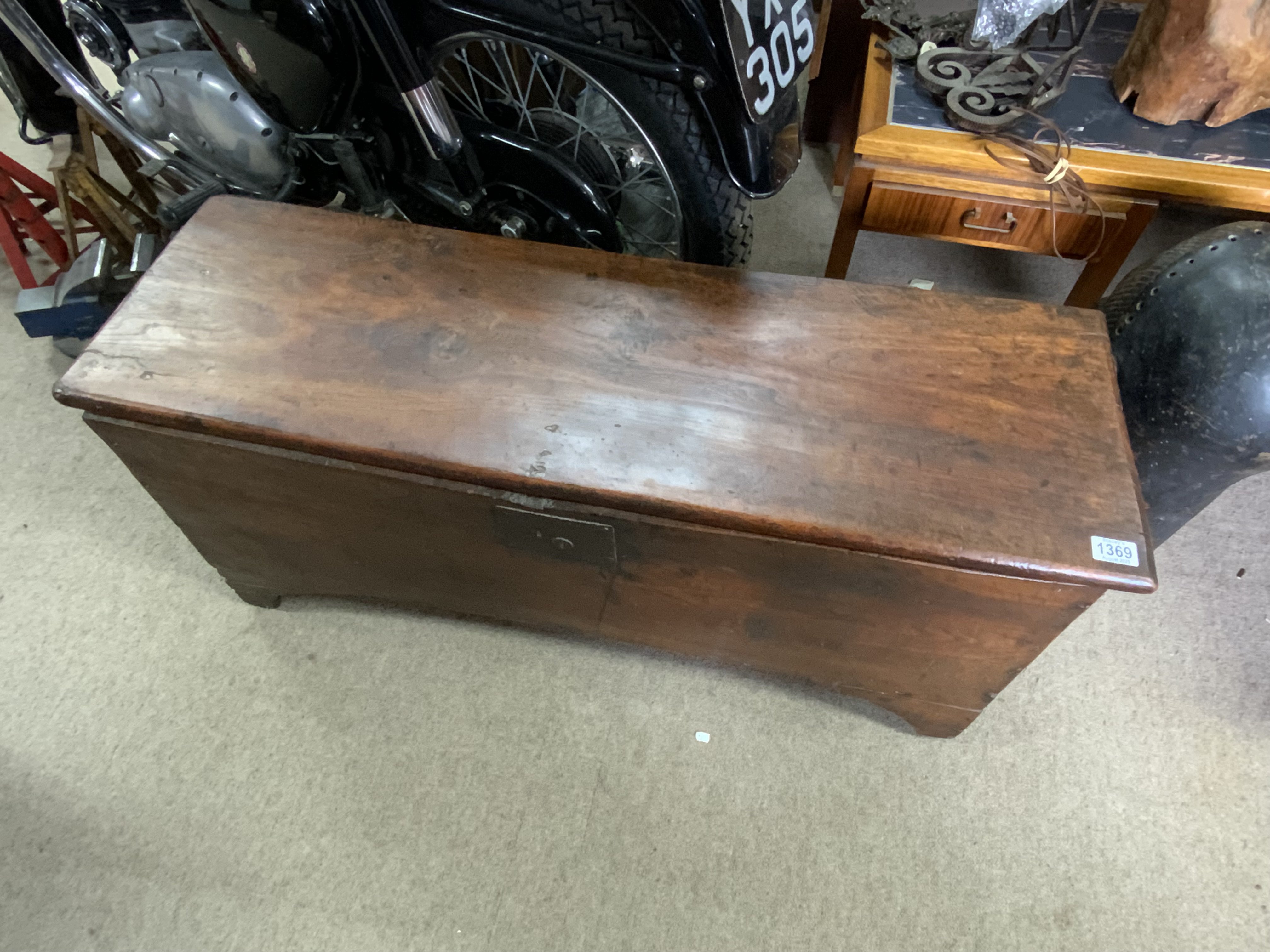 A 17th Century Elm and oak trunk. 112cm x 37cm