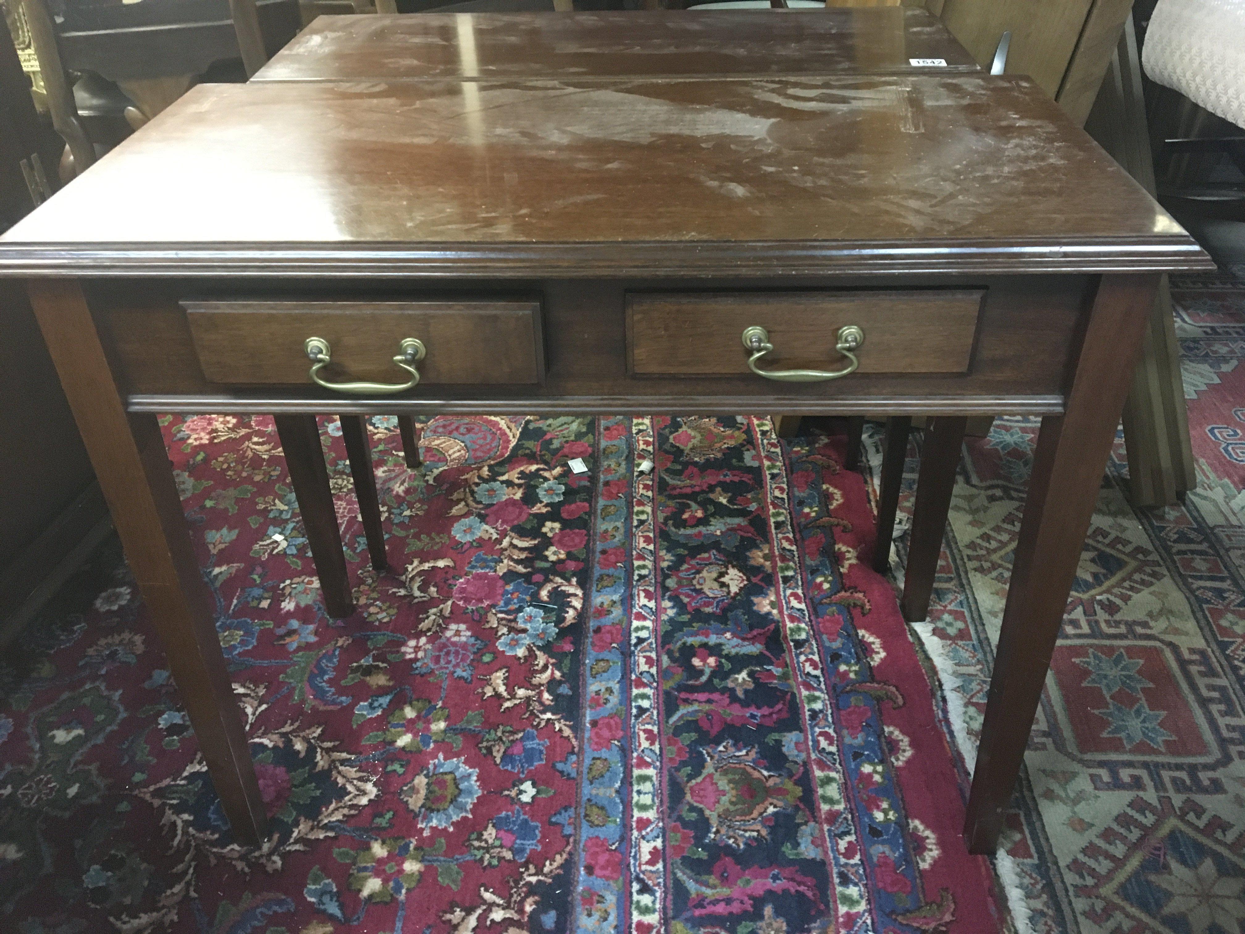 Three mahogany side tables fitted with drawers. NO RESERVE