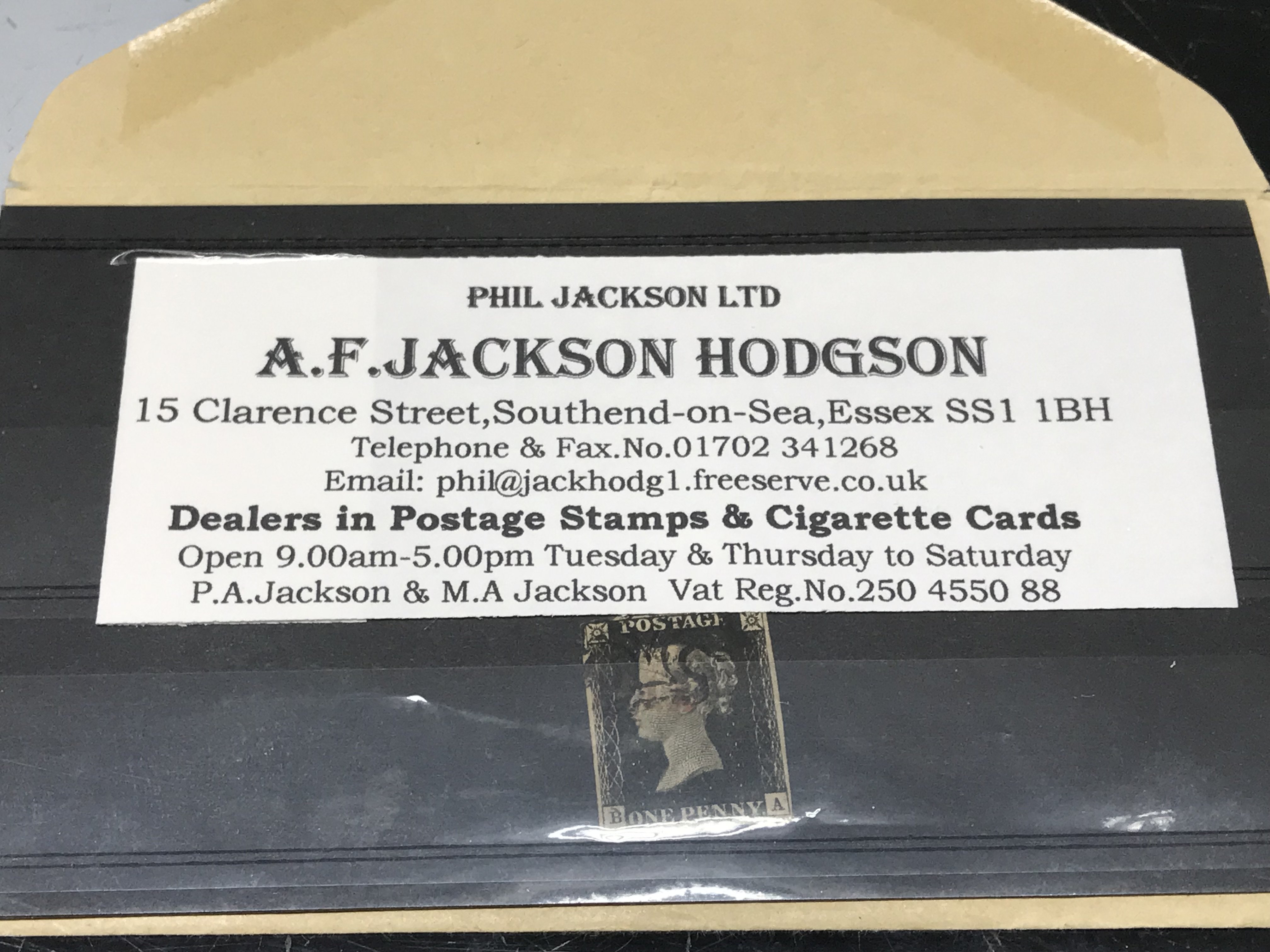 A Penny Black c.1840 B/A slim margin. (A)