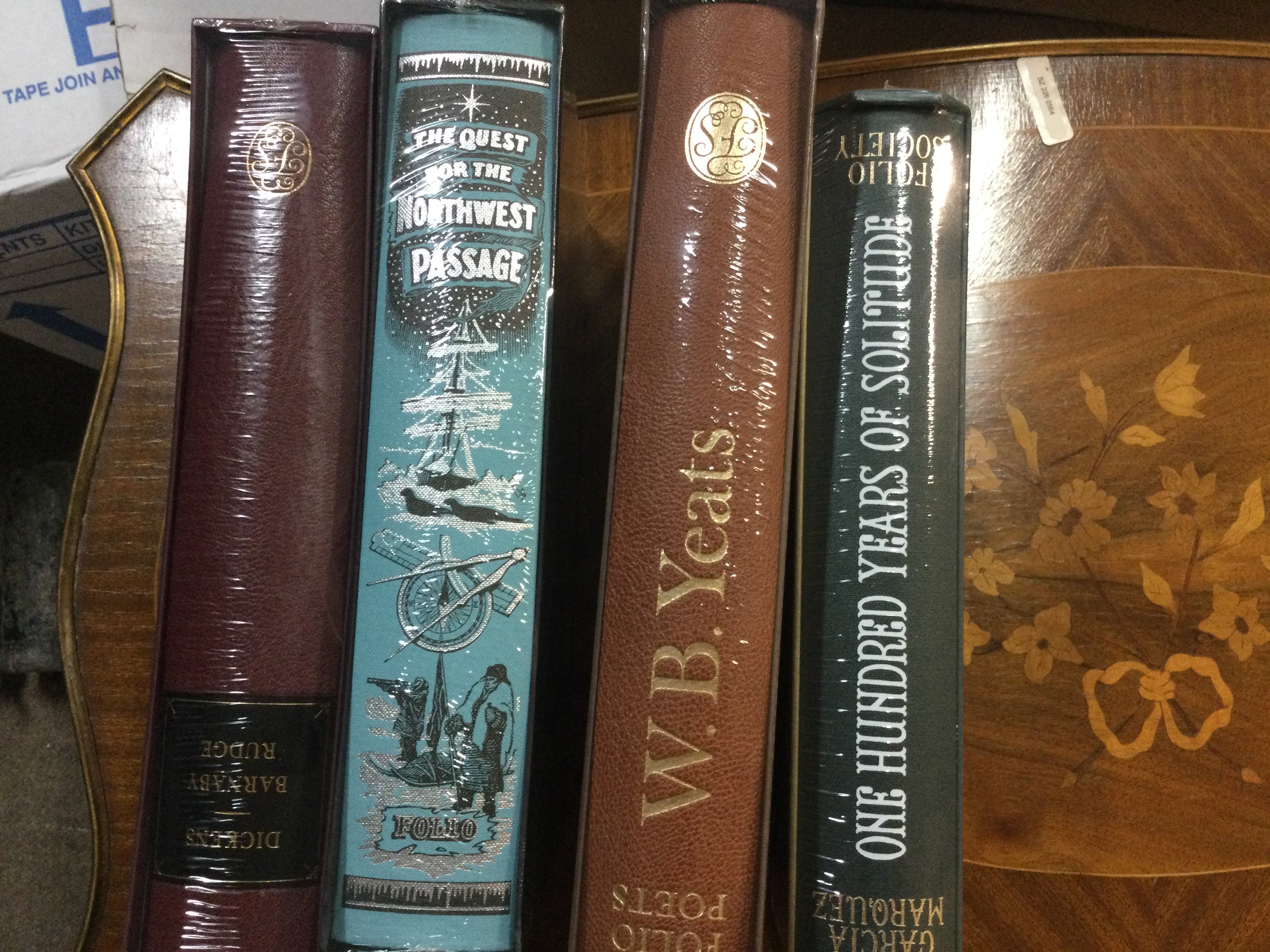 A collection of books including Folio Society.