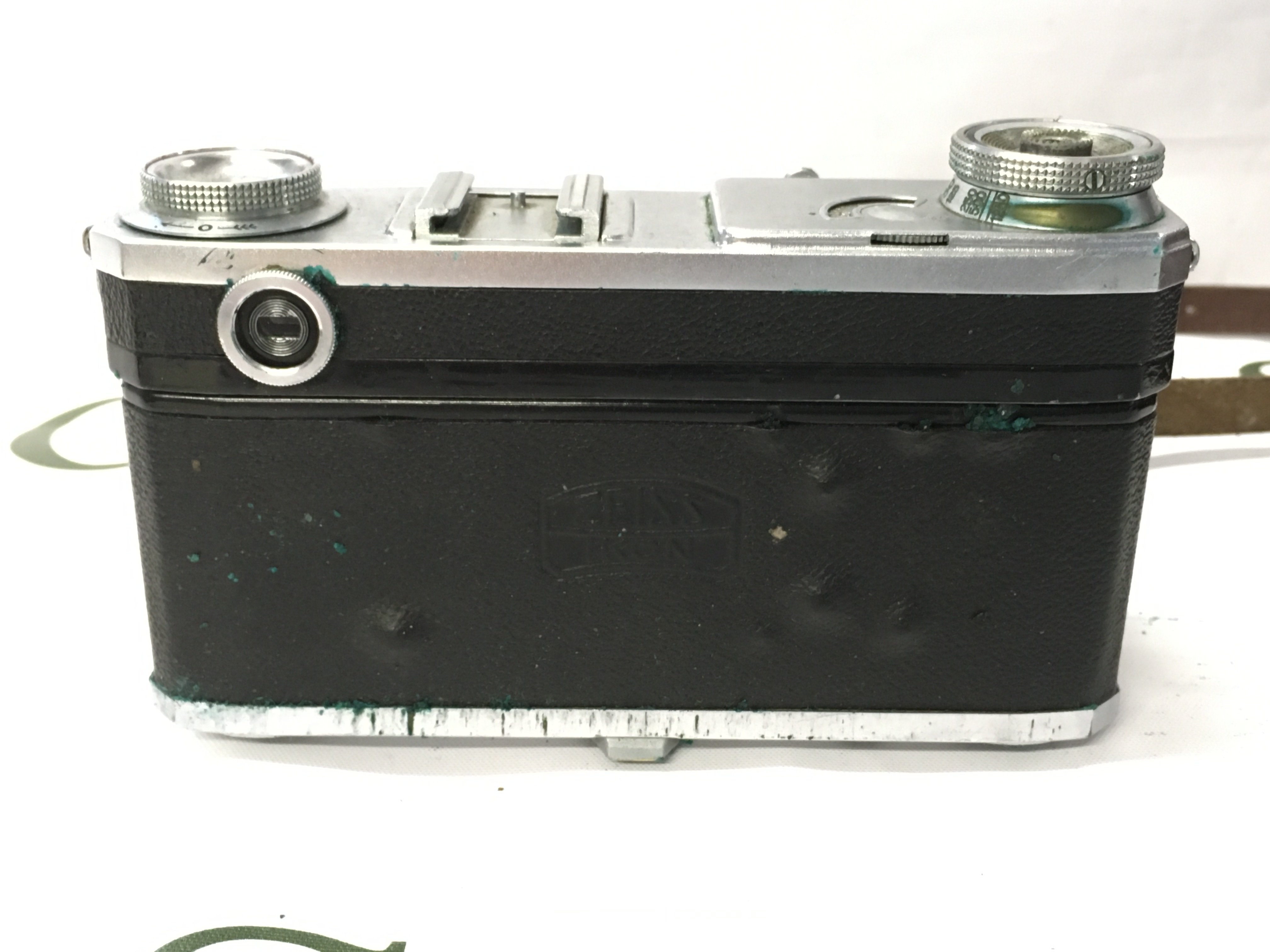 A Vintage Contax Zeiss Ikon camera with leather case . Postage category B