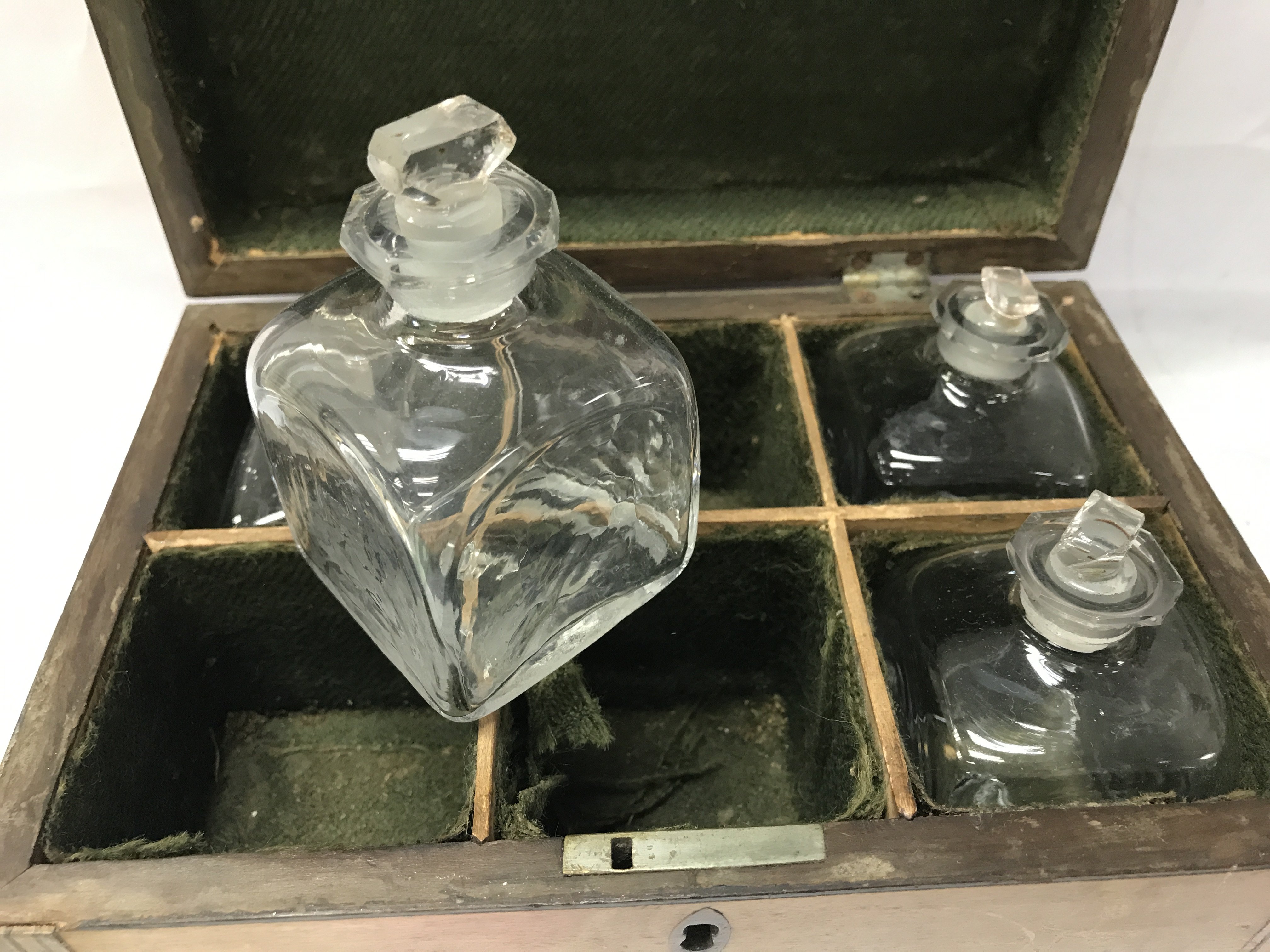 A box with glass bottles dimensions length 14cm x width 21cm x height 10cm . This lot cannot be posted- NO RESERVE