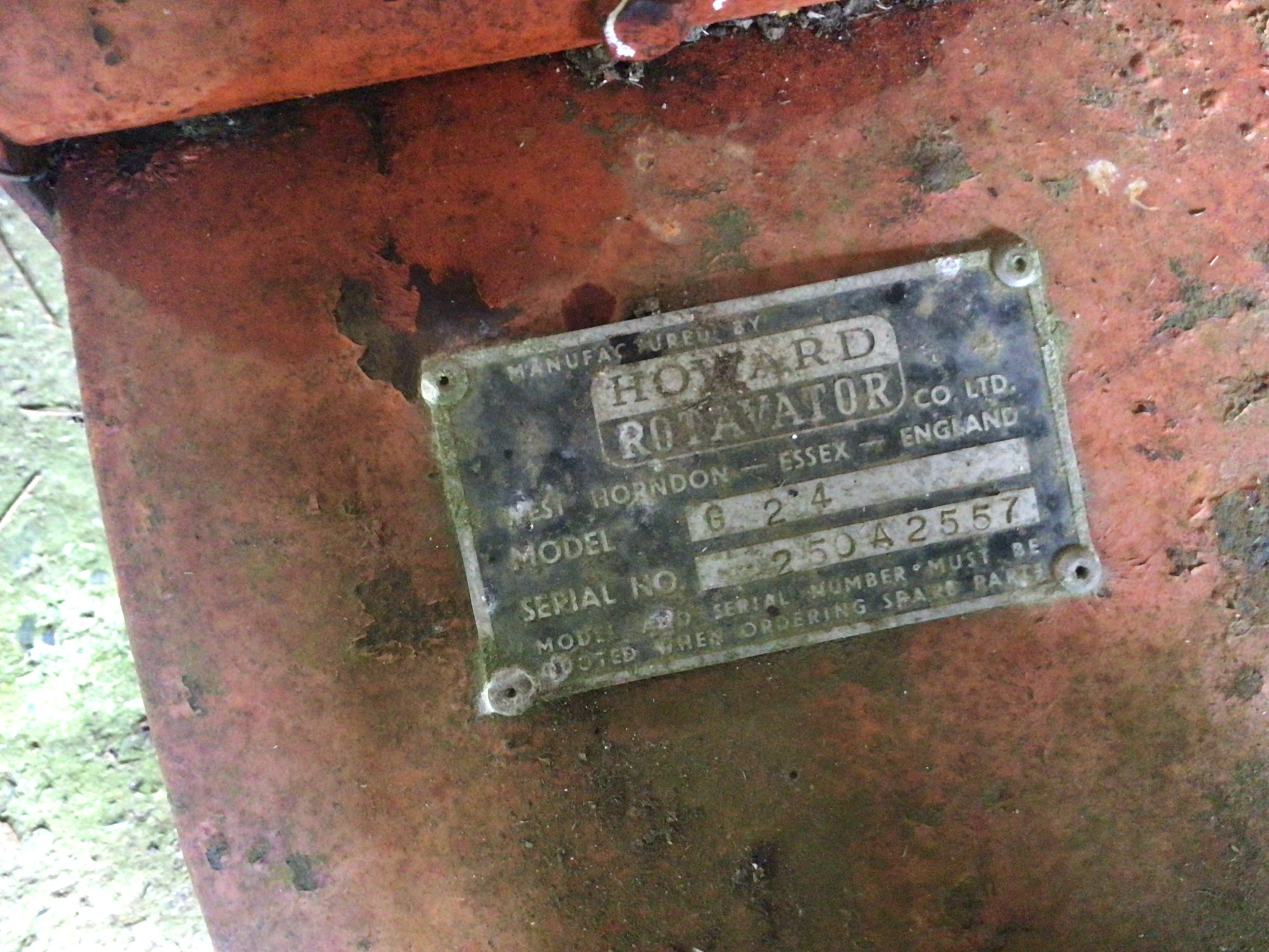 A Vintage Howard Petrol engine Rotavator for restoration barn stored.