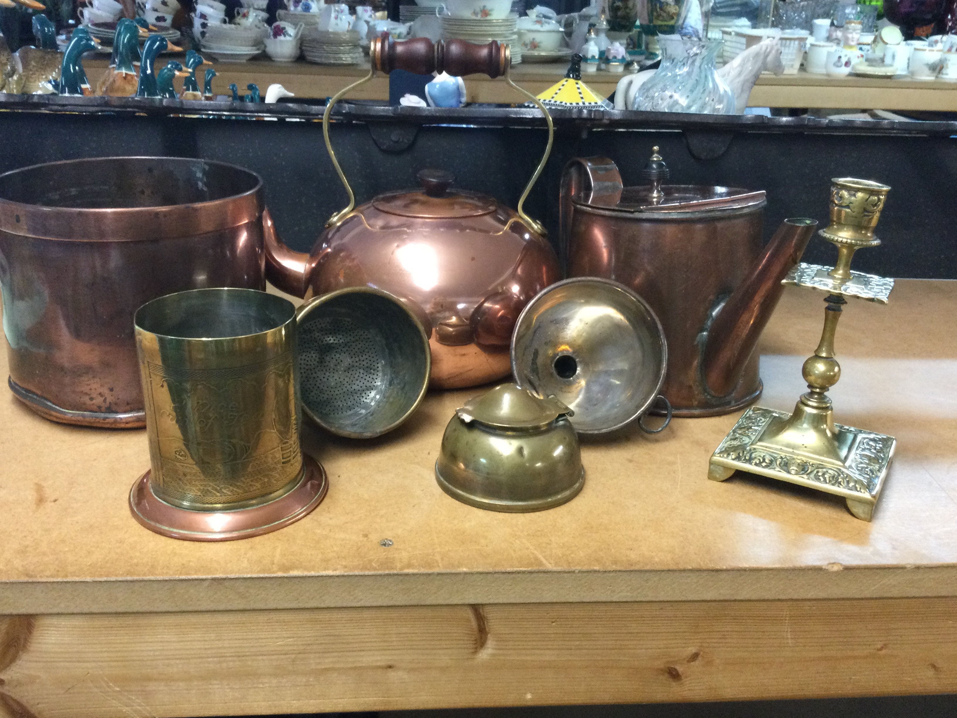 Mixed lot copper & brassware- NO RESERVE