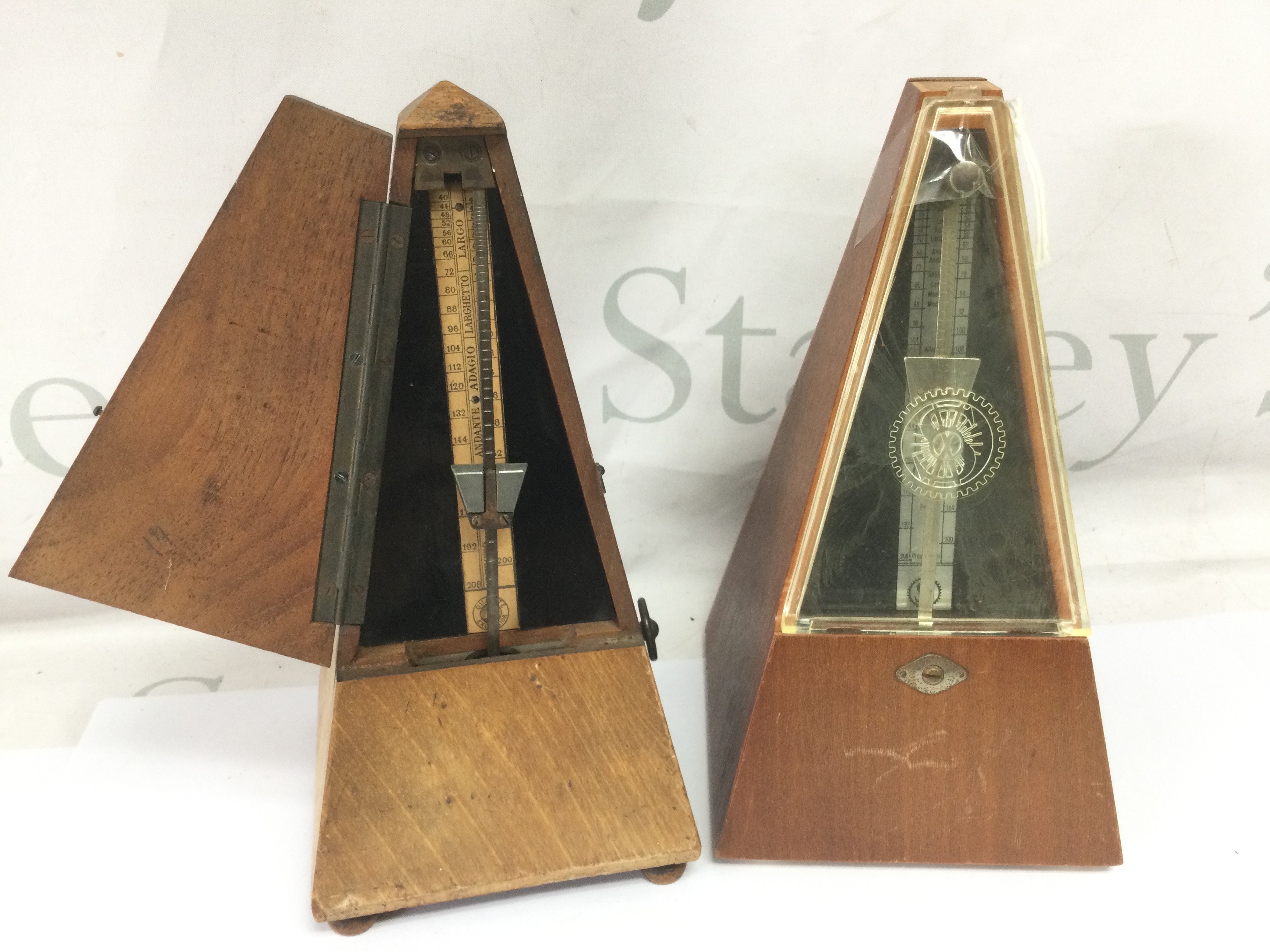 Two vintage German metronomes. Shipping category D.