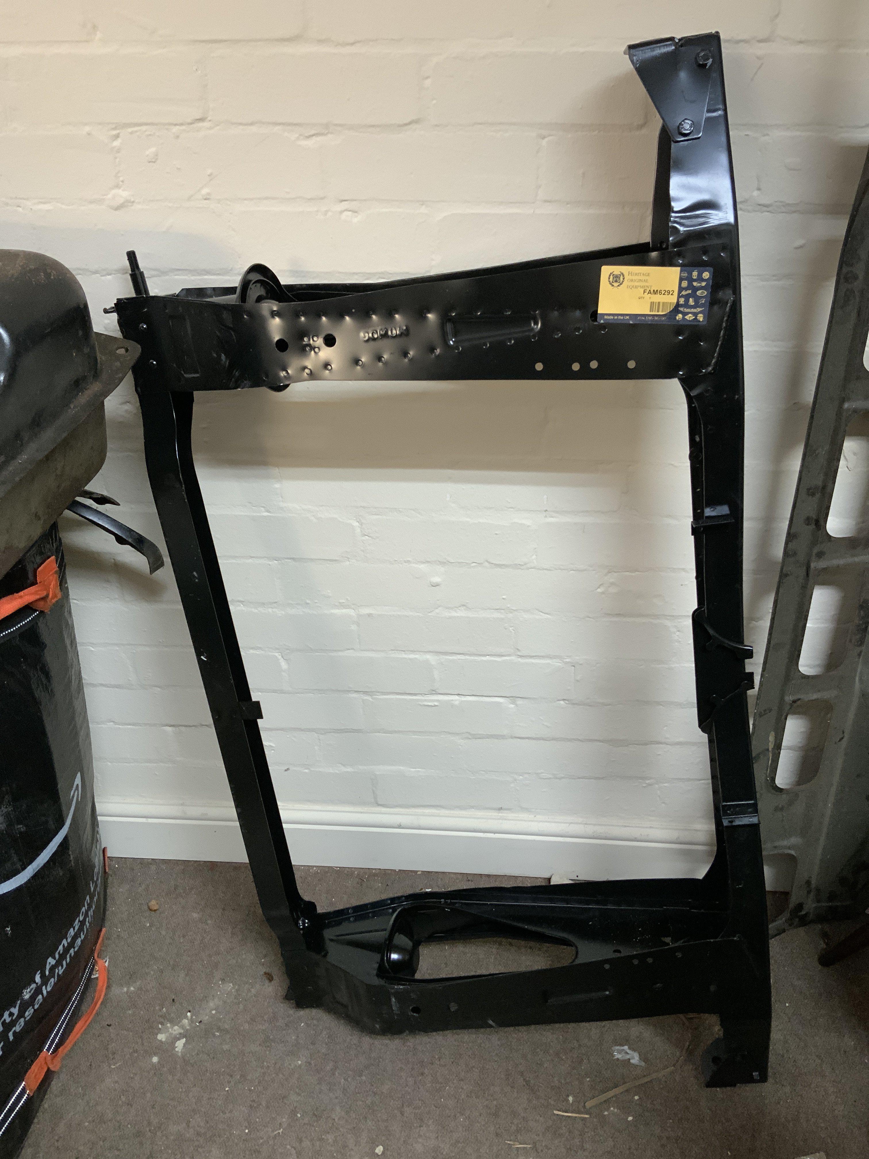 Vintage Mini Cooper parts. Subframe Assembly, RearMini, 1959-92 (Cone suspension, without hanger rods for late type exhaust mountings). Unused.