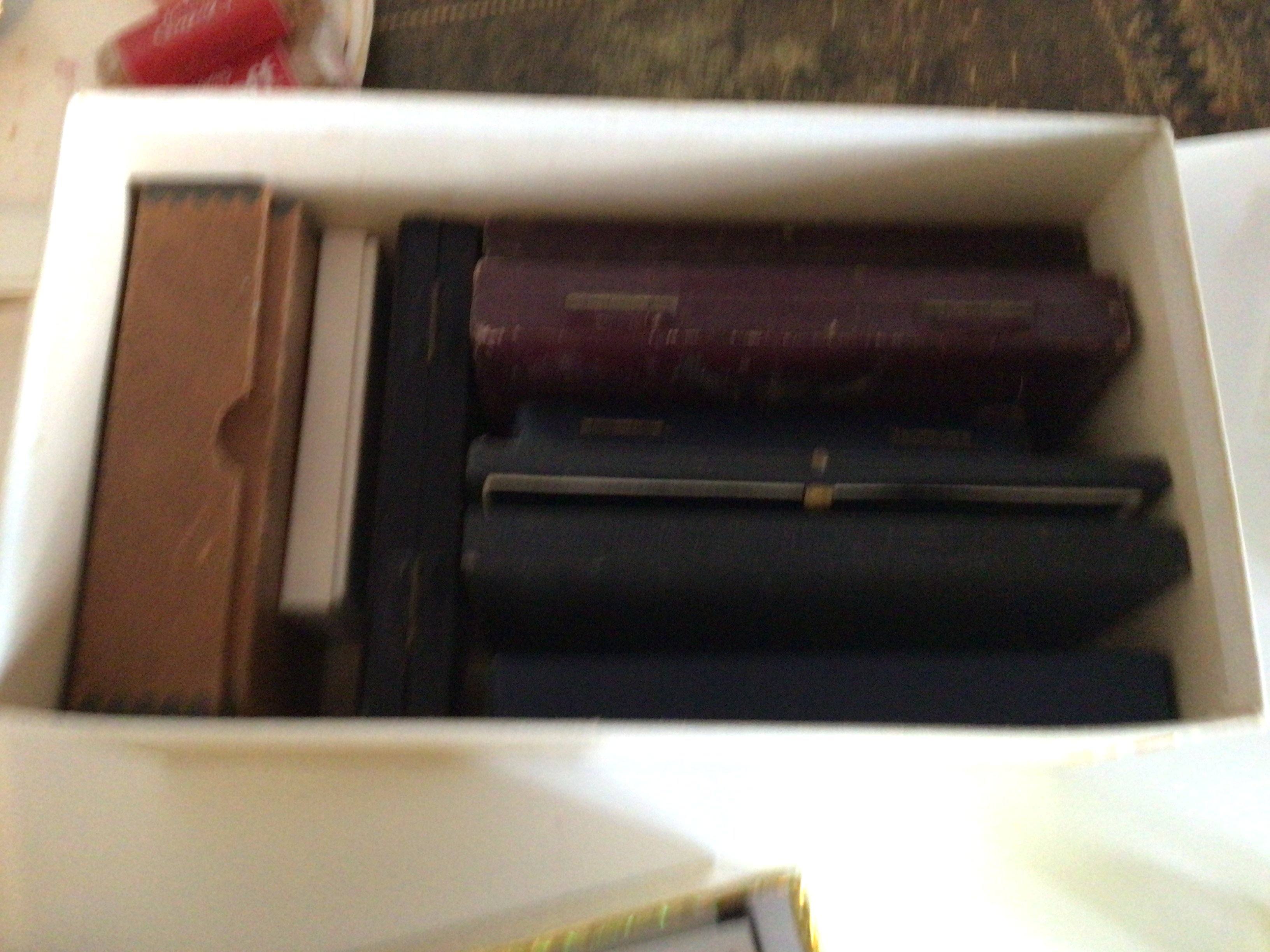 A collection of boxes for Masonic jewels empty boxes and a quantity of Masonic Ladies Festival cards.- NO RESERVE