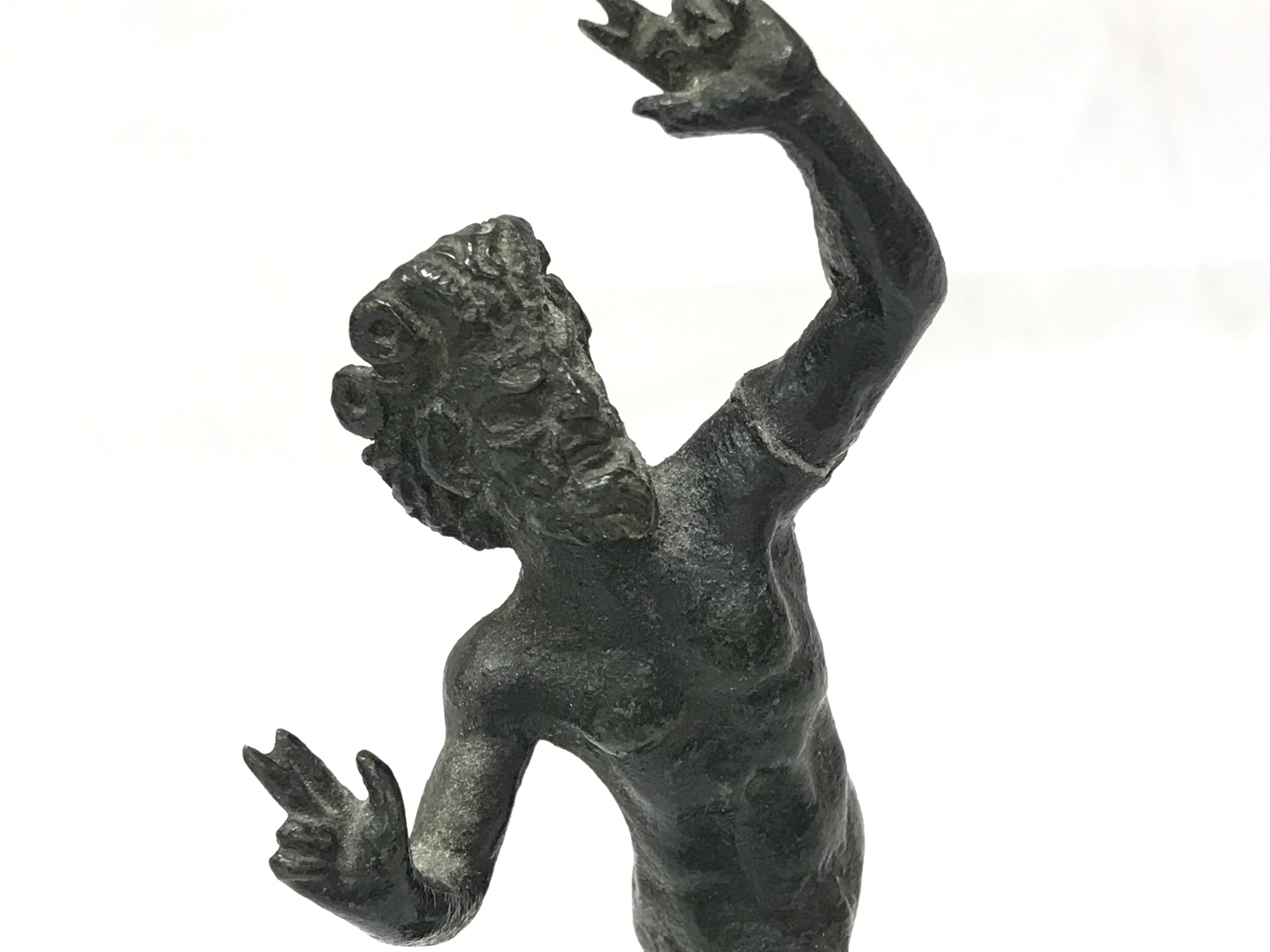 A 19th century small bronze Dancing Faun of Pompeii figure , 12cm tall, postage category A- NO RESERVE