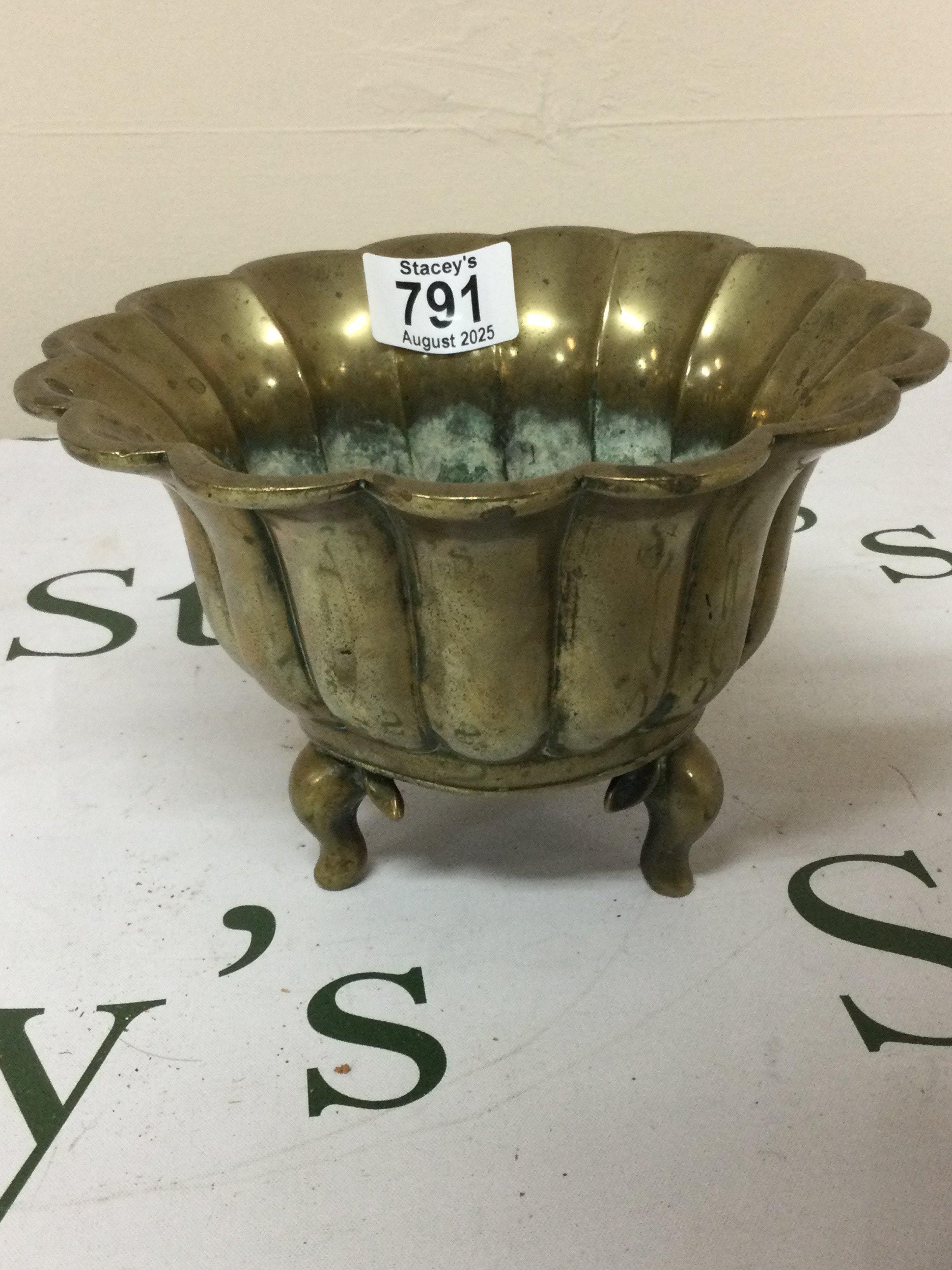 A Chinese bronze censer of flower form seal marks to base .