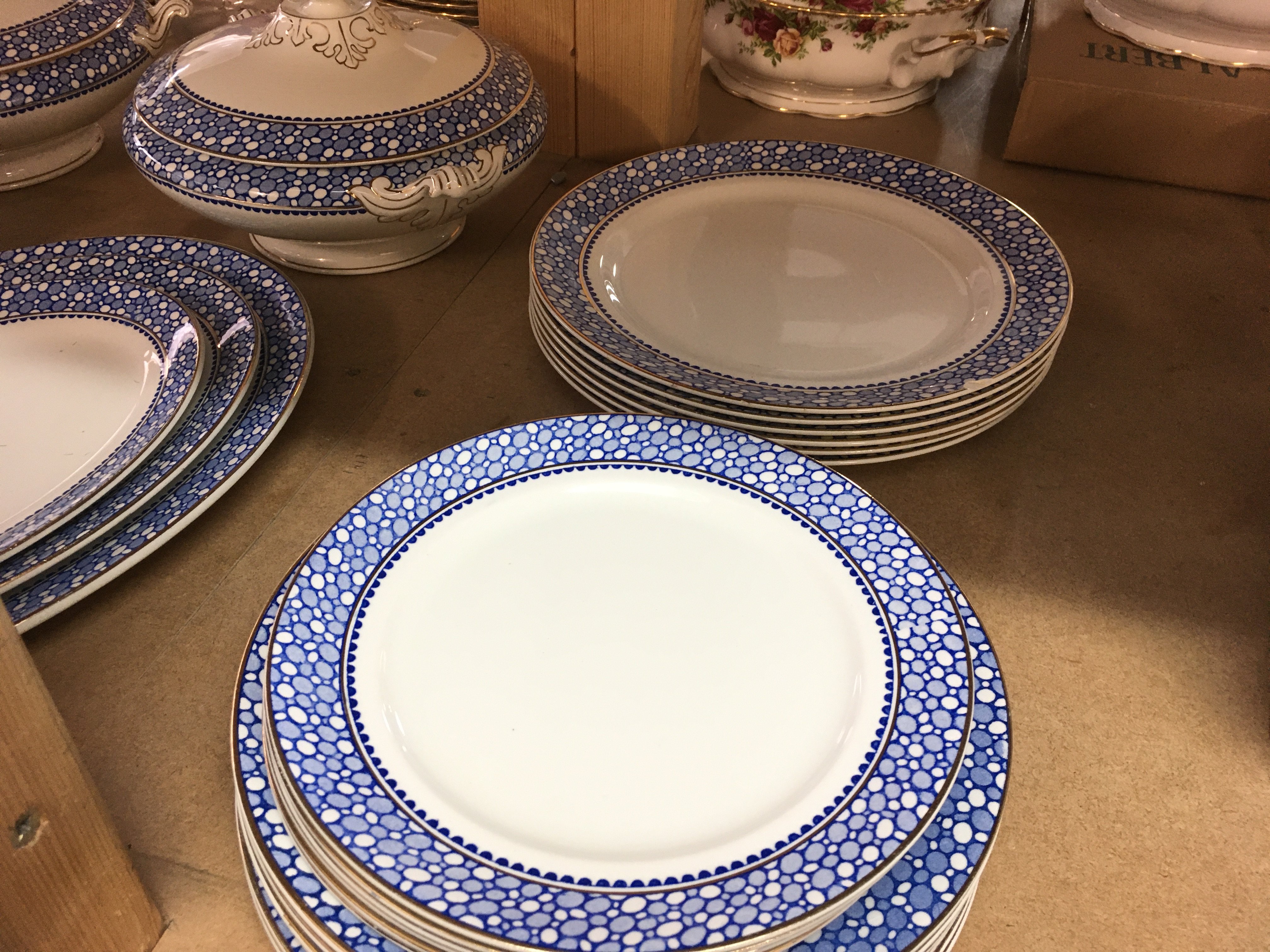 A peddles pattern Burslem dinner set.