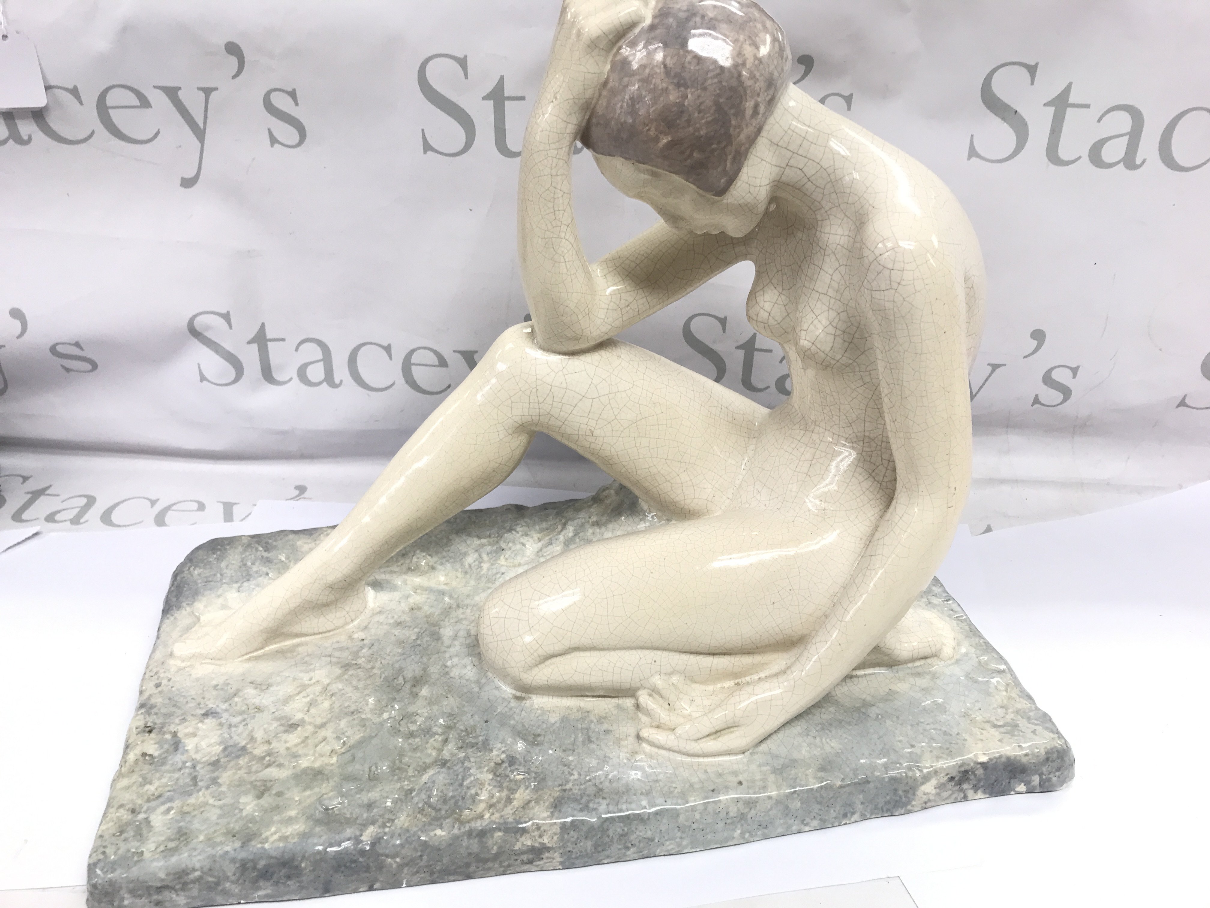 A large Kaza of France pottery figures. 49cm by 26cm by 40cm high.