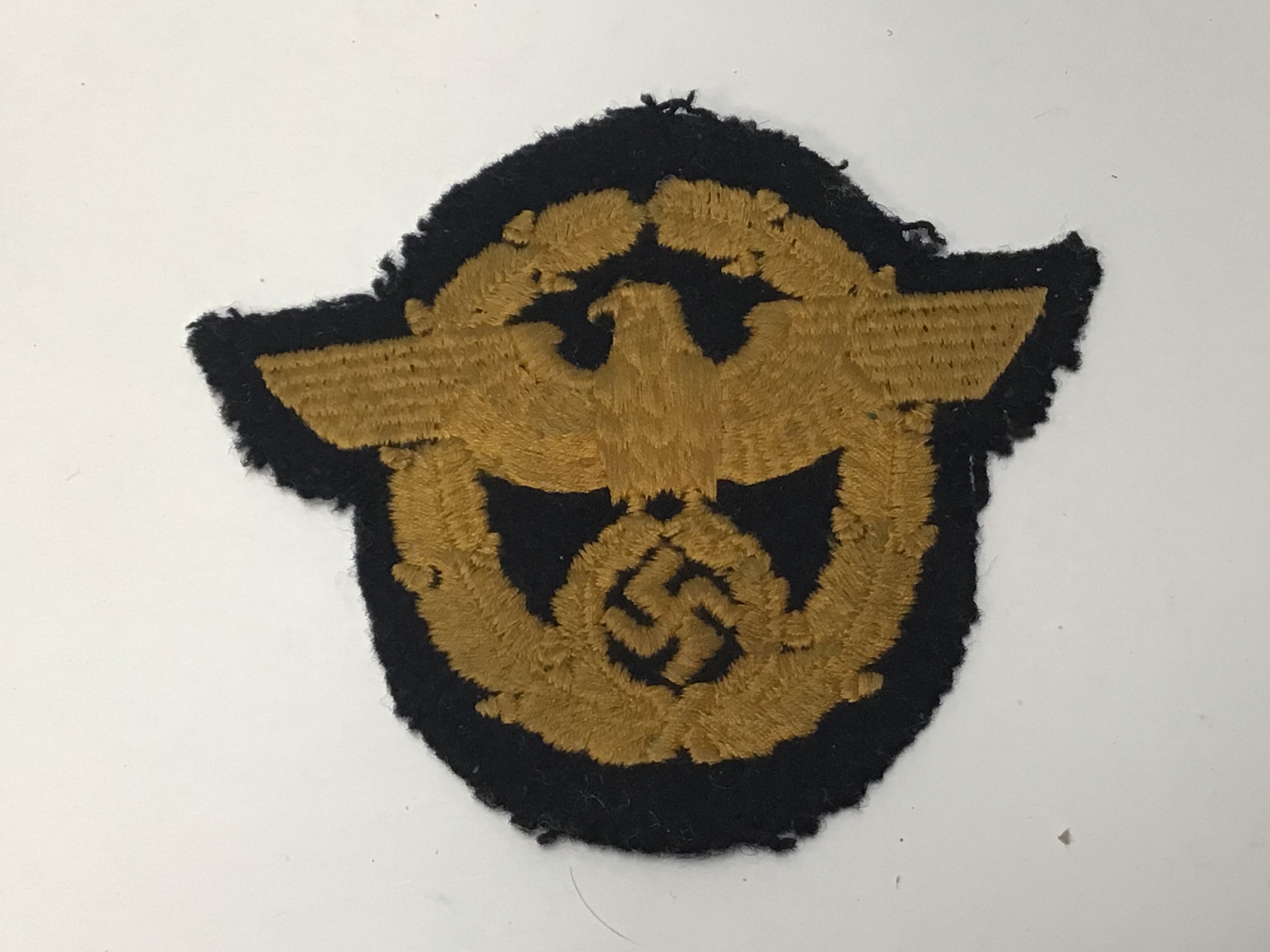 A German Third Reich Wasserschutz Polizei Sleeve badge. embroidered.
