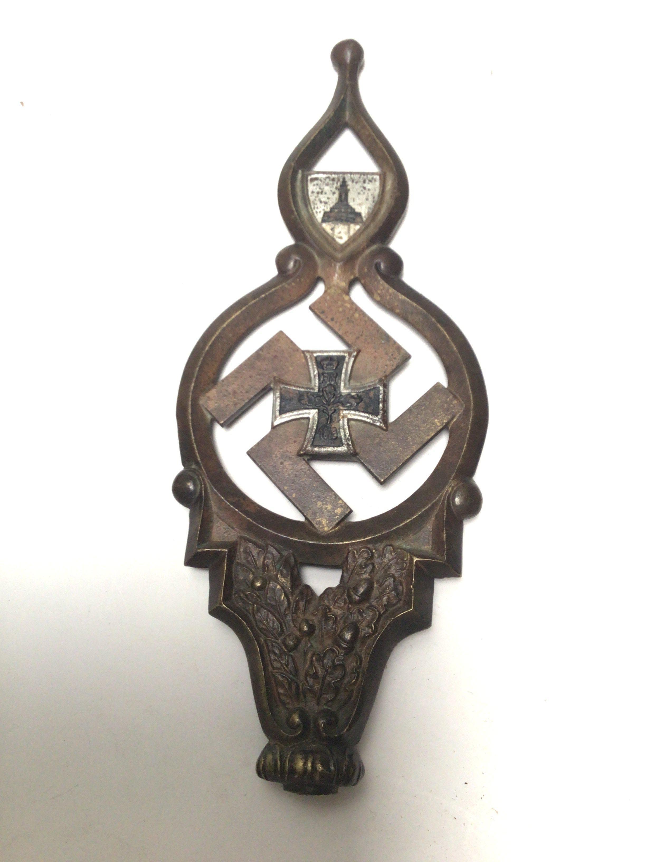 A Rare German Imperial flag staff topper Cast metal centred by an Imperial cross.