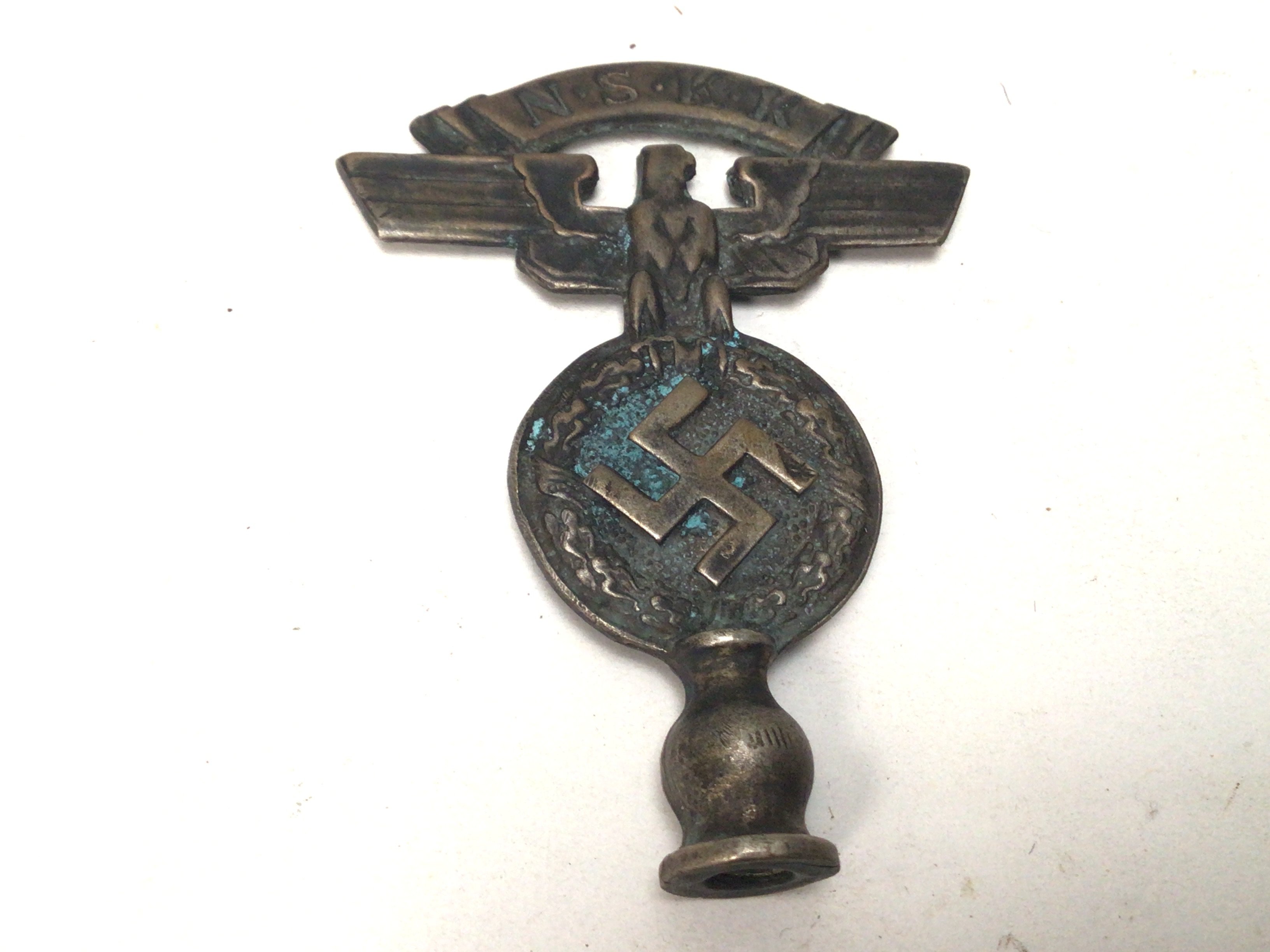 A small flag topper possible from a car flag German Third Reich NSKK 68mm