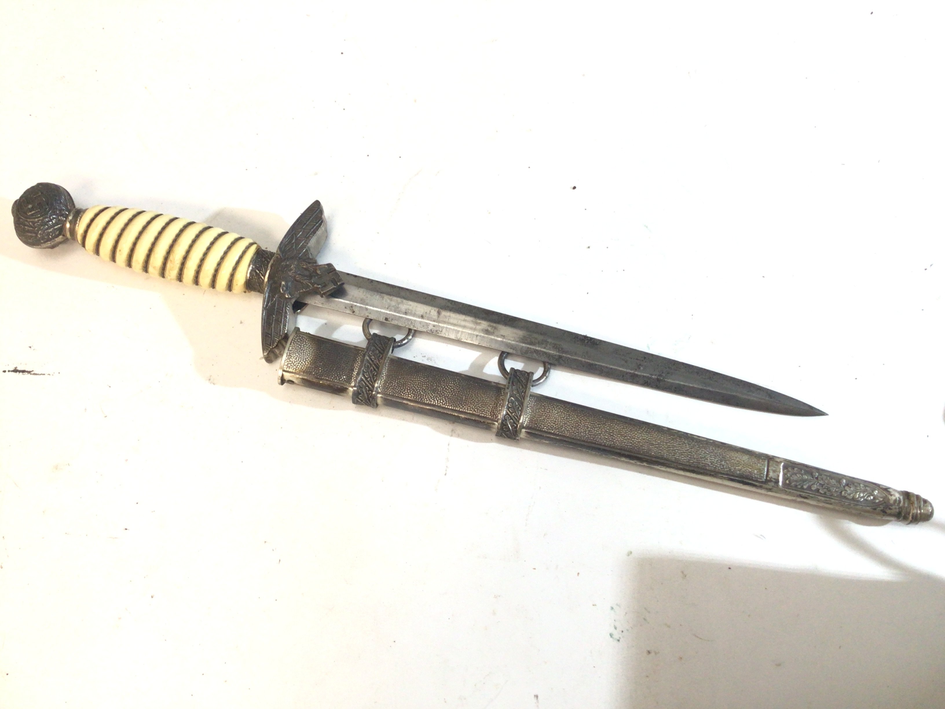 A German Third Reich II world war Luftwaffe officers presentation dagger maker Paul Weyersberg.