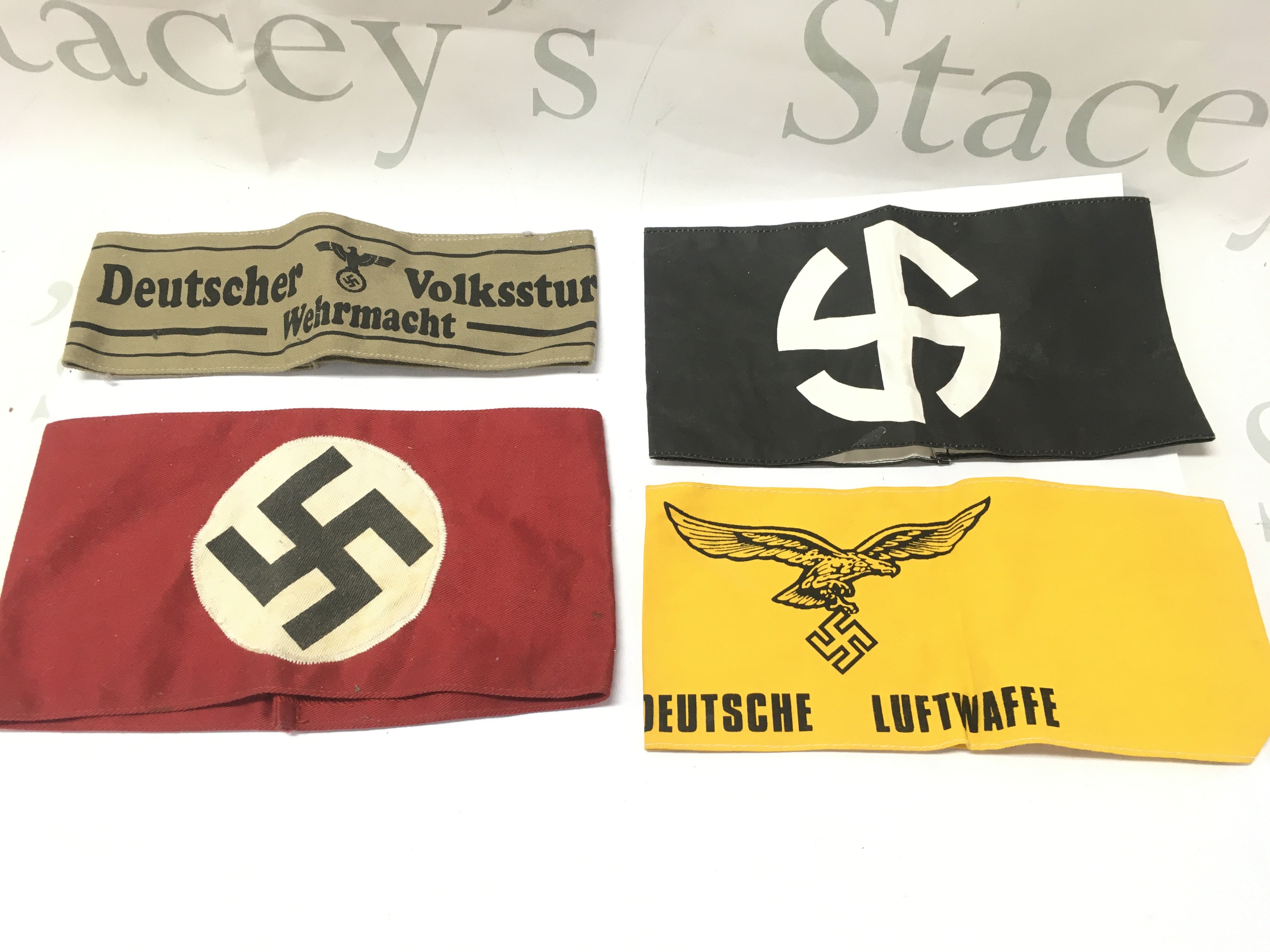 Four German political party arm bands, one retrospective . Postage category A