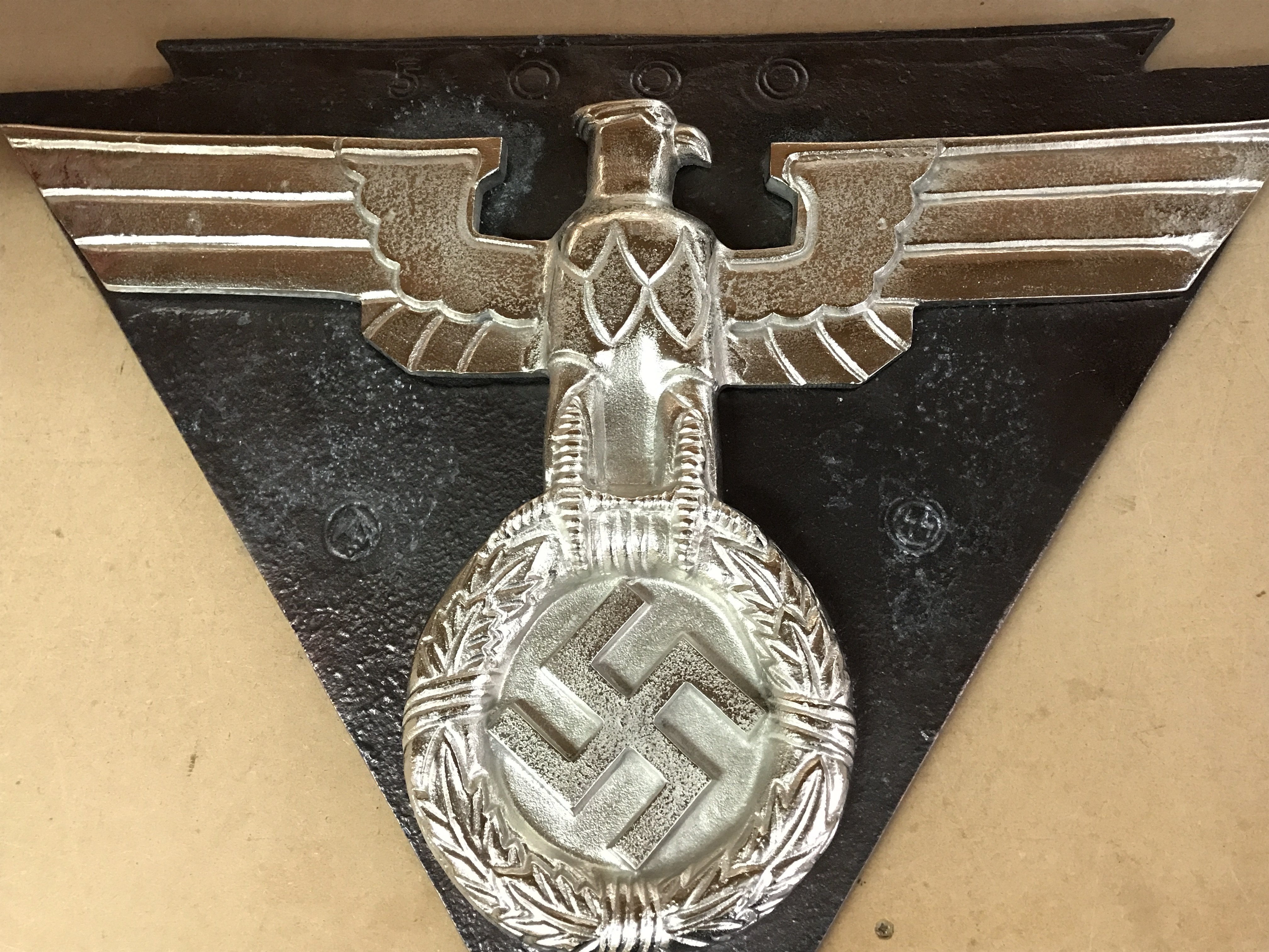 A Reproduction German eagle plaque. 67cm wide 55cm tall. This lot cannot be posted