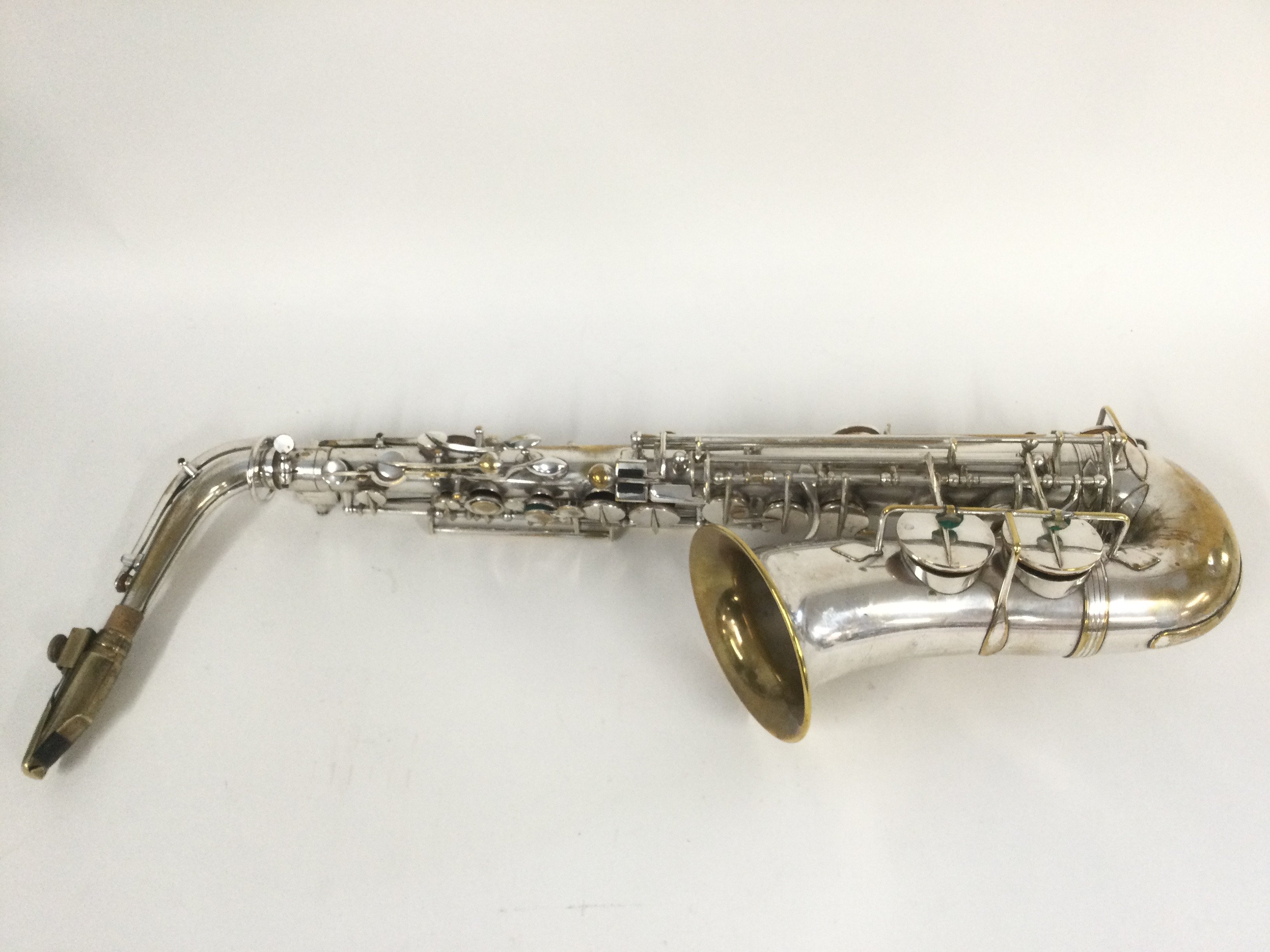 A Jerome Thibouville Lamy Alto saxophone with a metal streamline mouthpiece. Comes supplied with a wooden carry case and accessories. Has recently been professionally serviced.