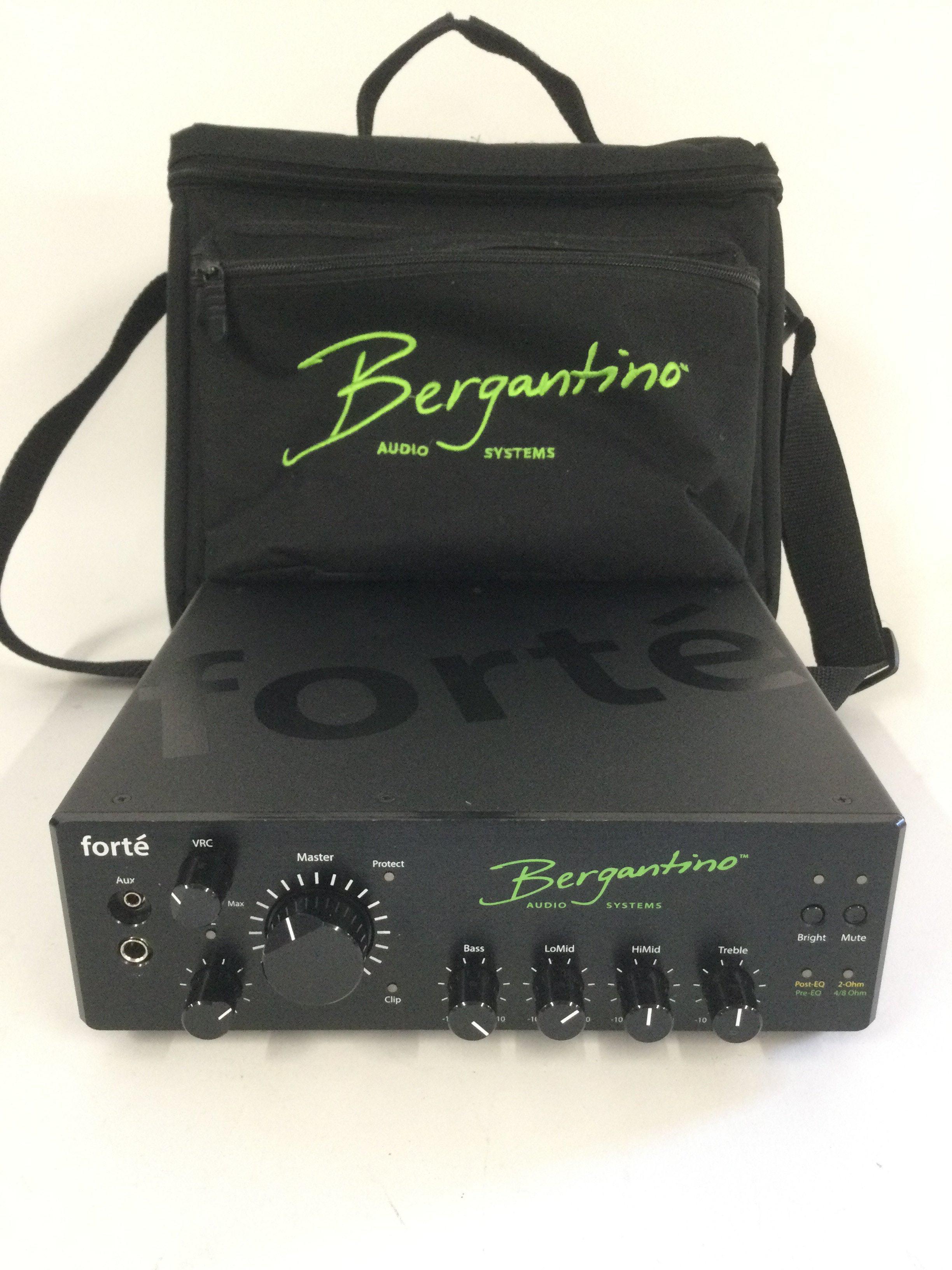 A Bergantino Forte bass amp head with original carry case and power leads.