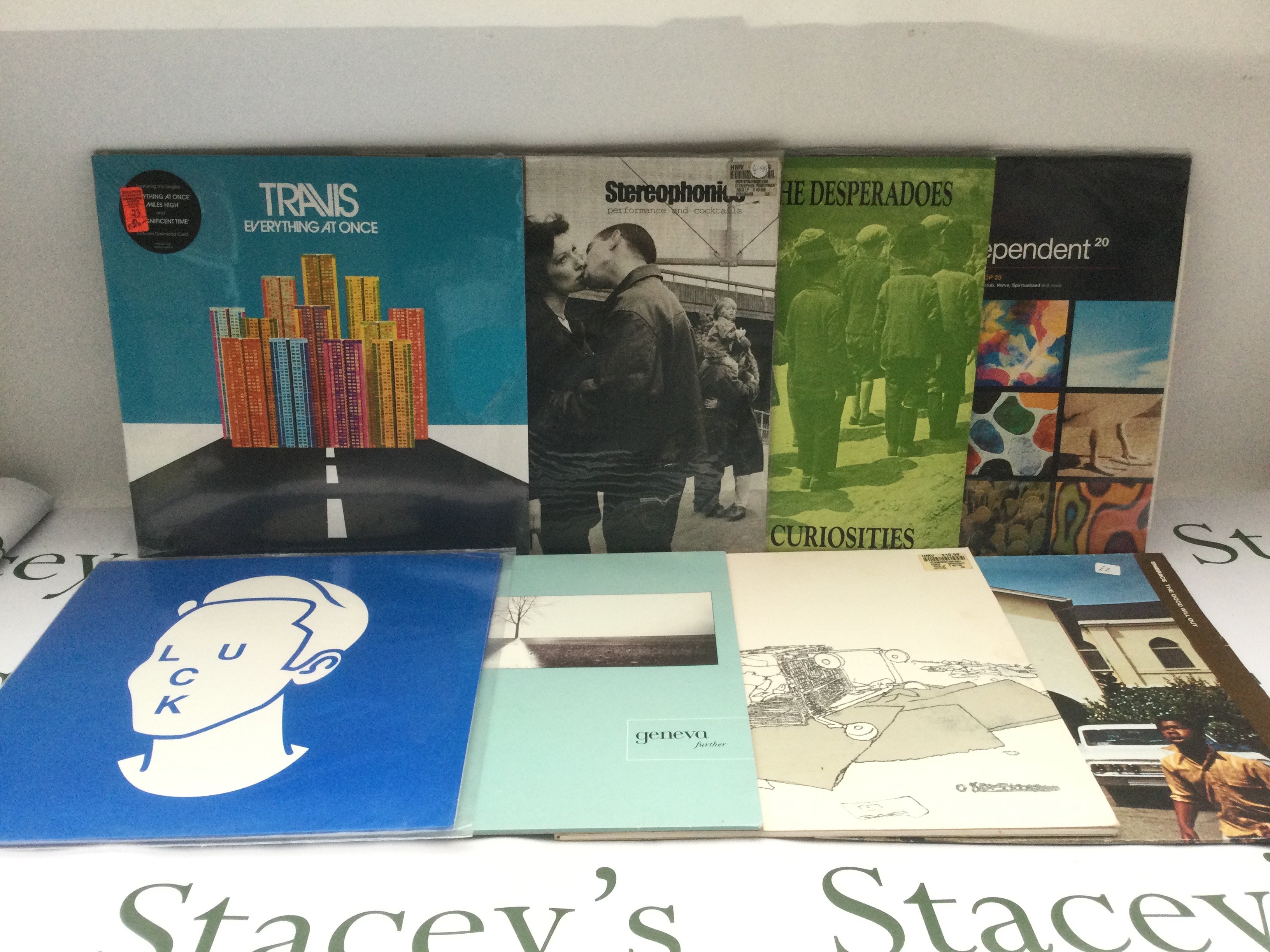 Fifteen indie LPs and 10" records by various artists including Stereophonics, Travis (sealed Everything At Once), Gomez, The Lemonheads and others. Includes 180g pressings.