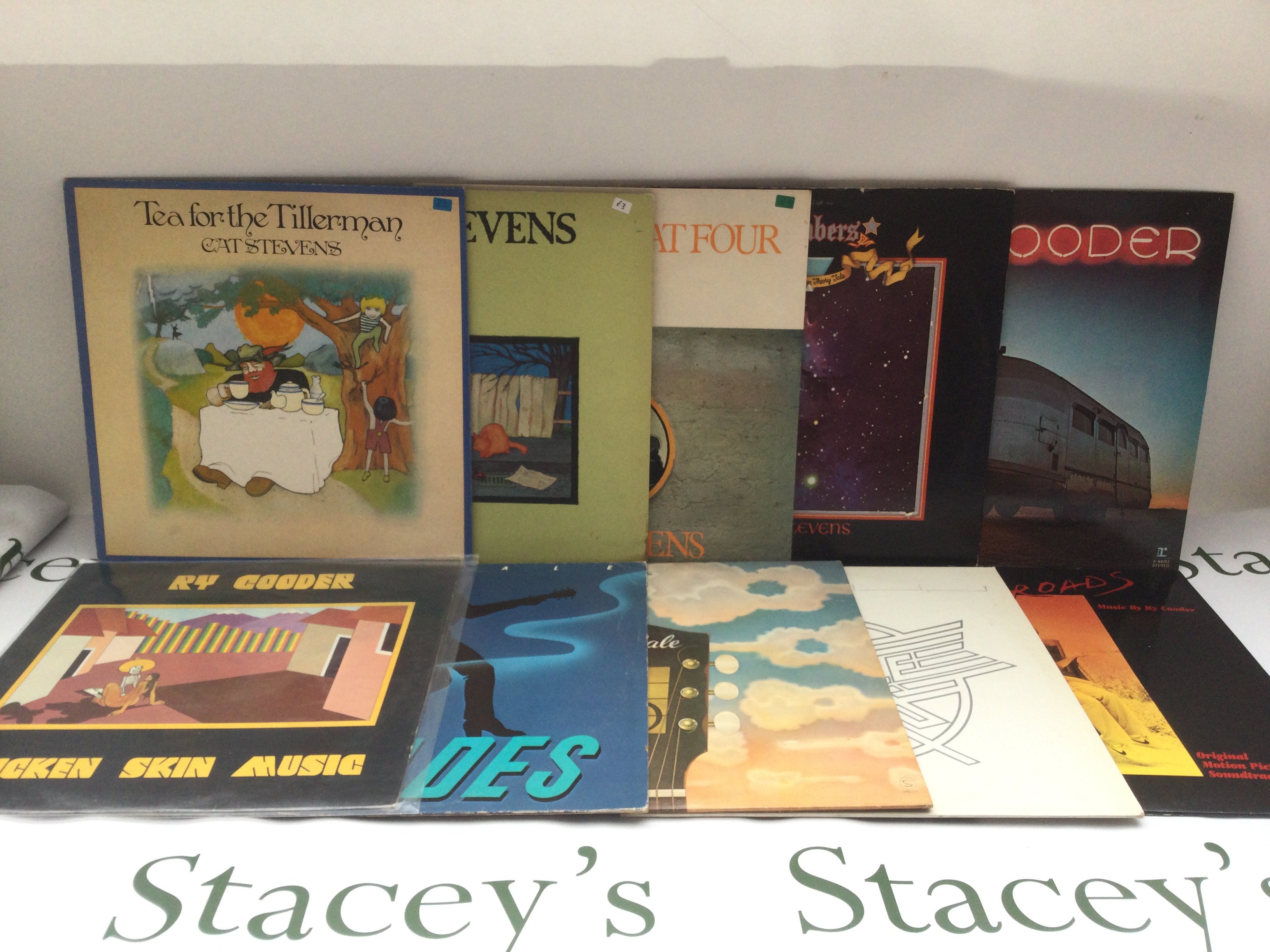 Ten folk rock LPs by JJ Cale, Cat Stevens and Ry Cooder.