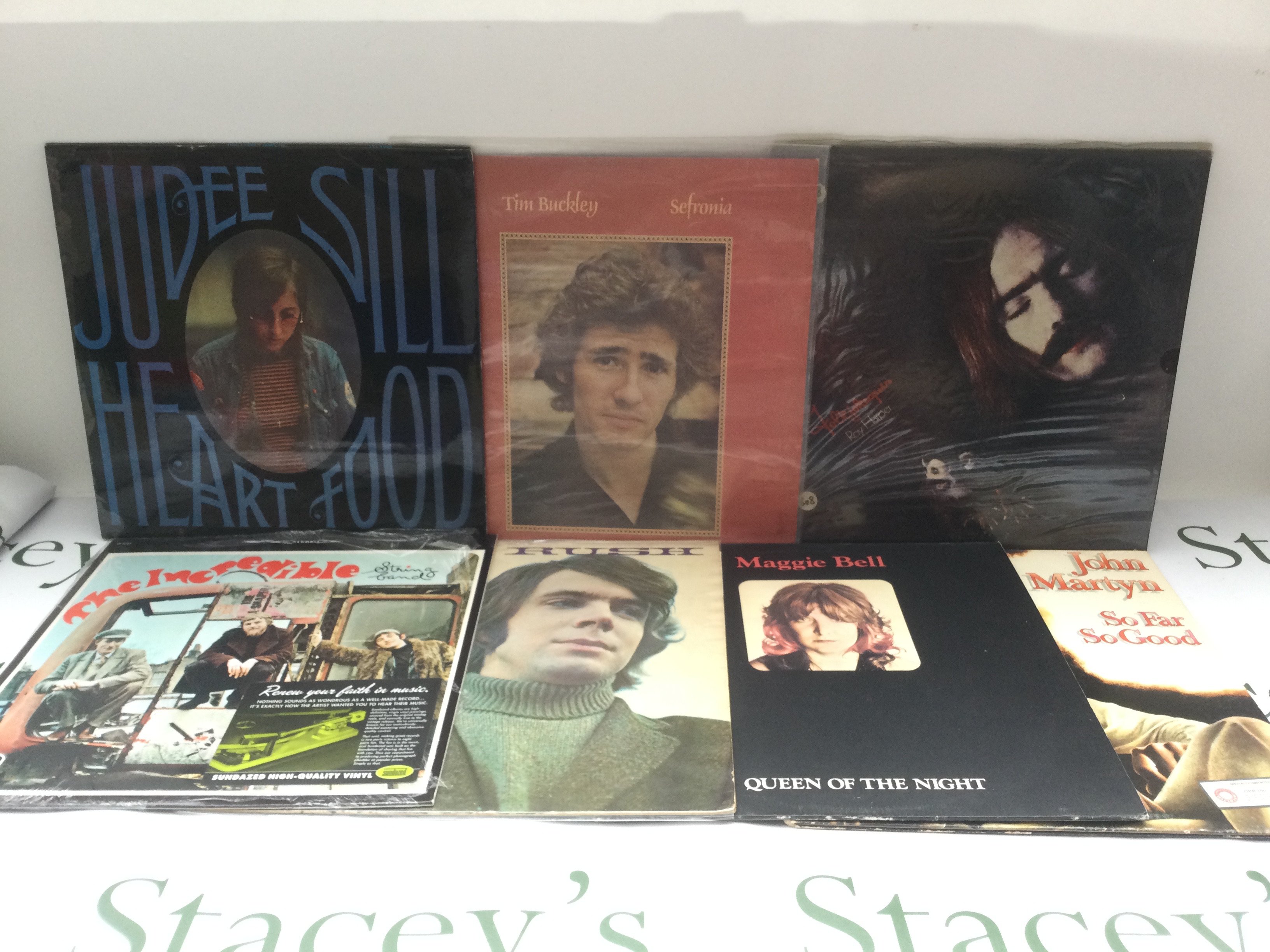 Fourteen folk rock LPs by various artists including The Incredible String Band (180g pressing), Judee Sill, Roy Harper and others.