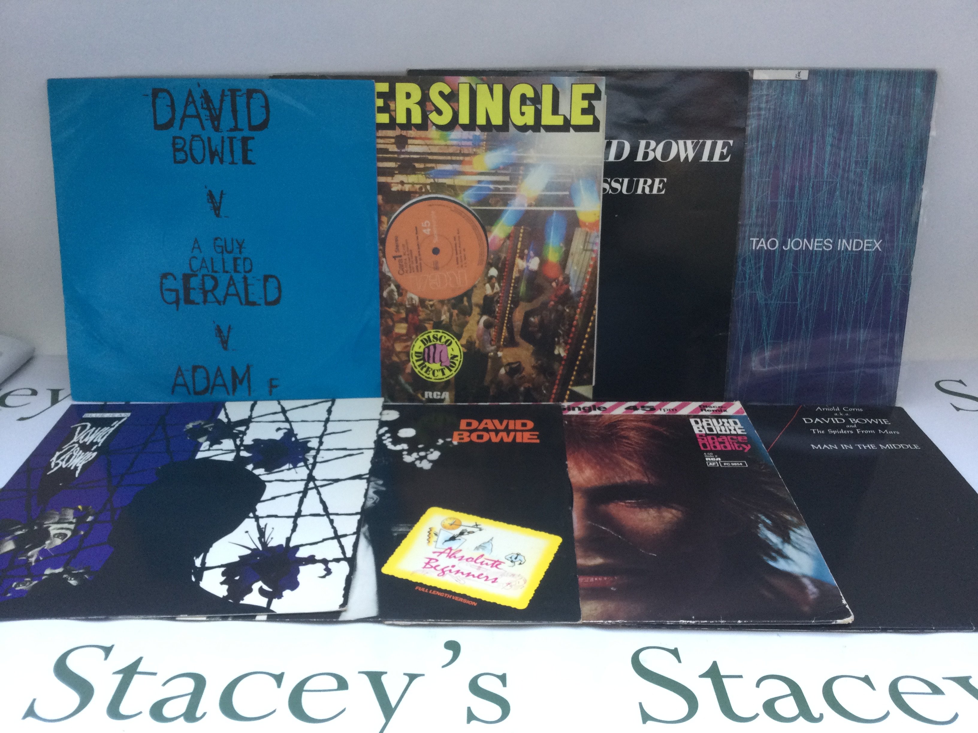 A collection of David Bowie 10" and 12" singles and EPs.