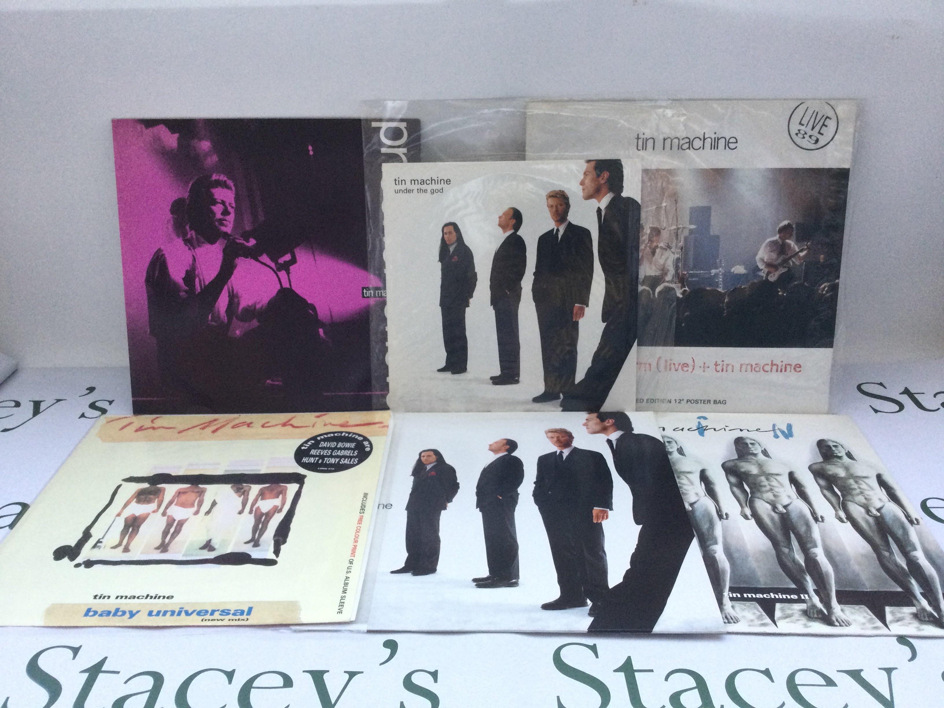 Two Tin Machine LPs and four 10" and 12" singles (6).