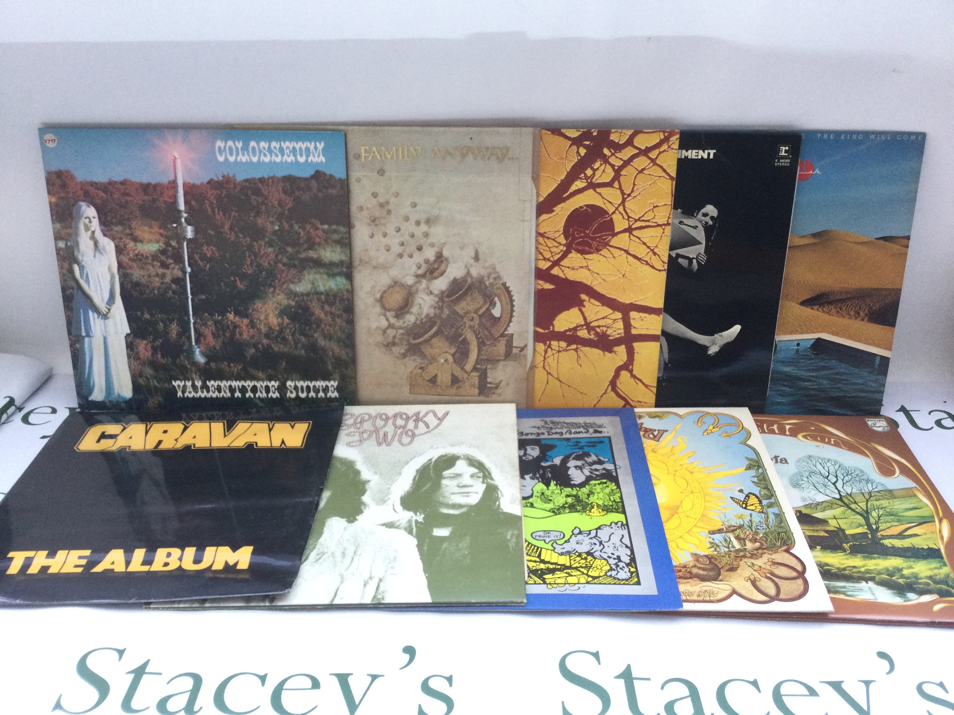 Ten rock and prog rock LPs by various artists including Colosseum, Family, Wishbone Ash and others..
