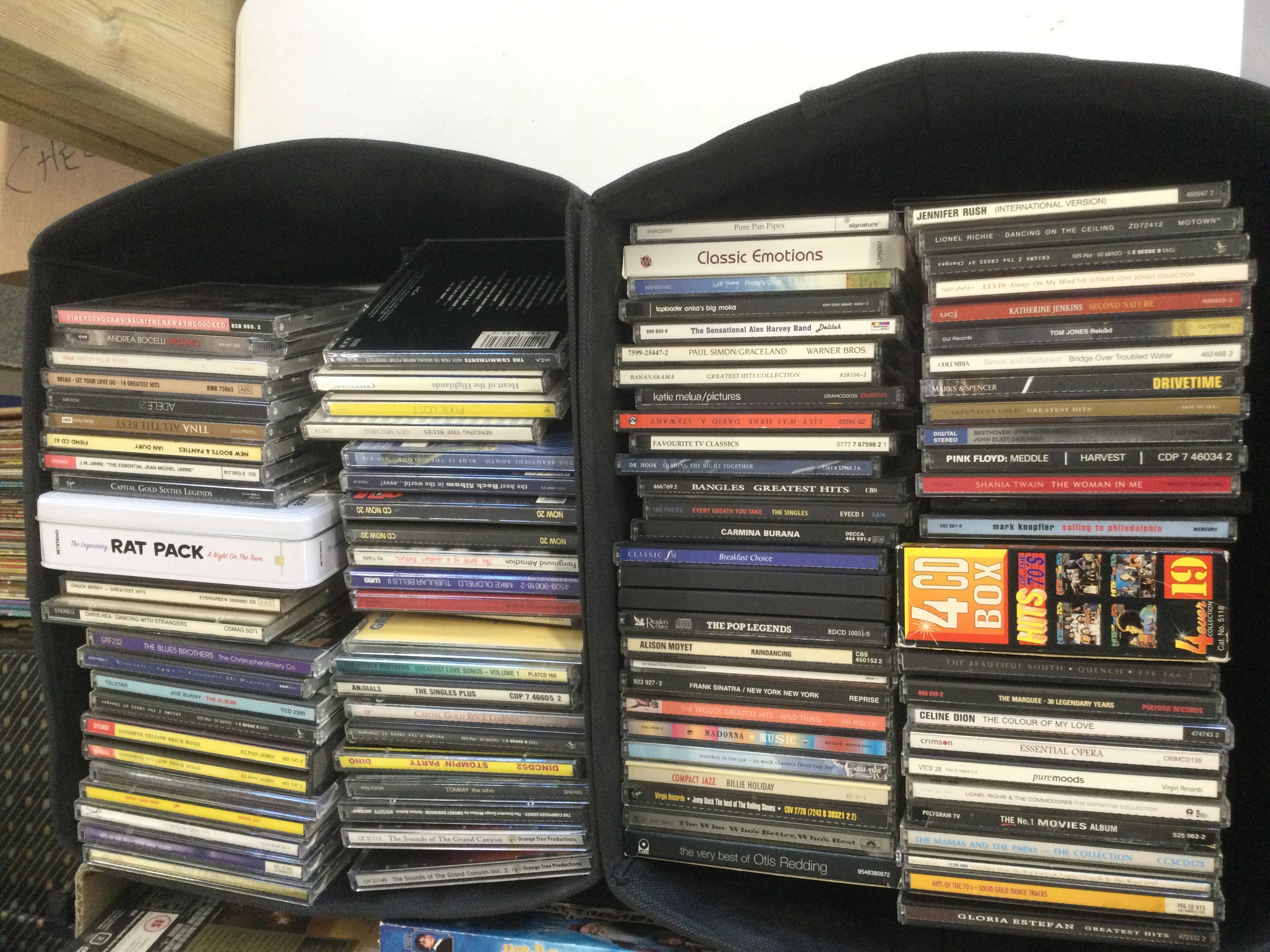 Two boxes of CDs by various artists including Pink Floyd, The Who, Adele and many more (2).