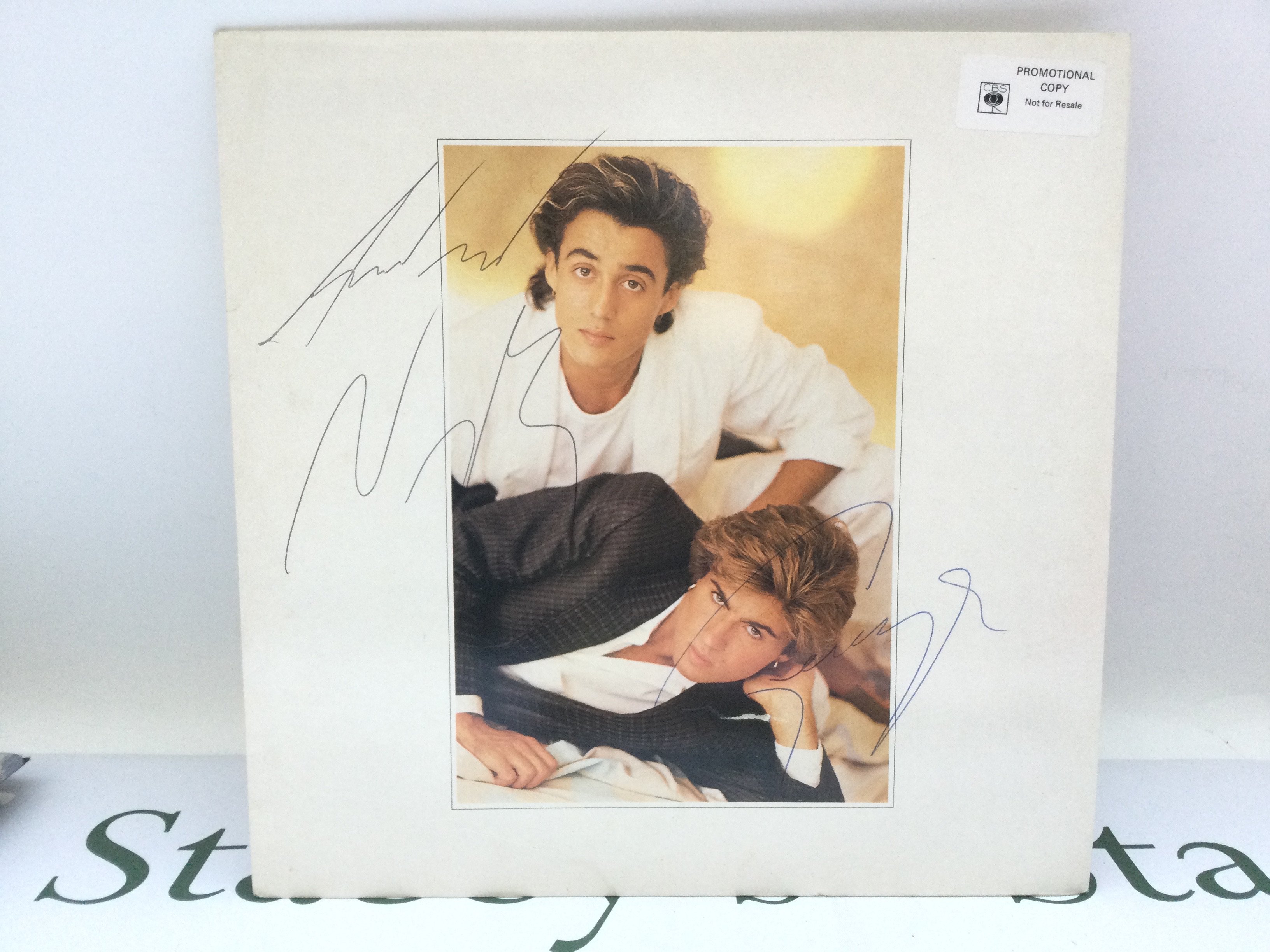 A promo Wham! 'Make It Big' LP signed by George Michael and Andrew Ridgeley won as a prize in the 1980s. Further provenance available upon request.