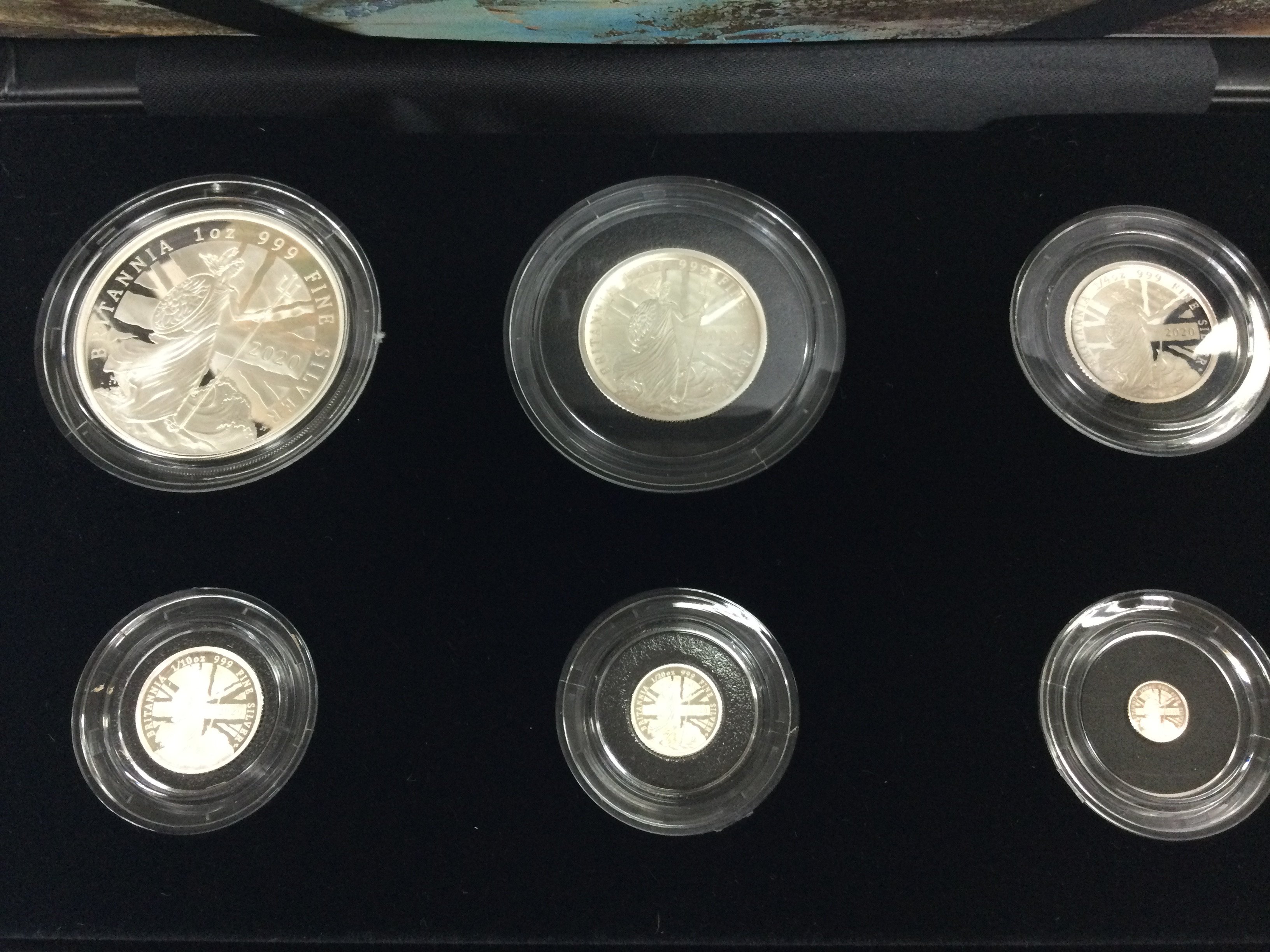 The Britannia 2020 UK six coin silver proof set. Postage B